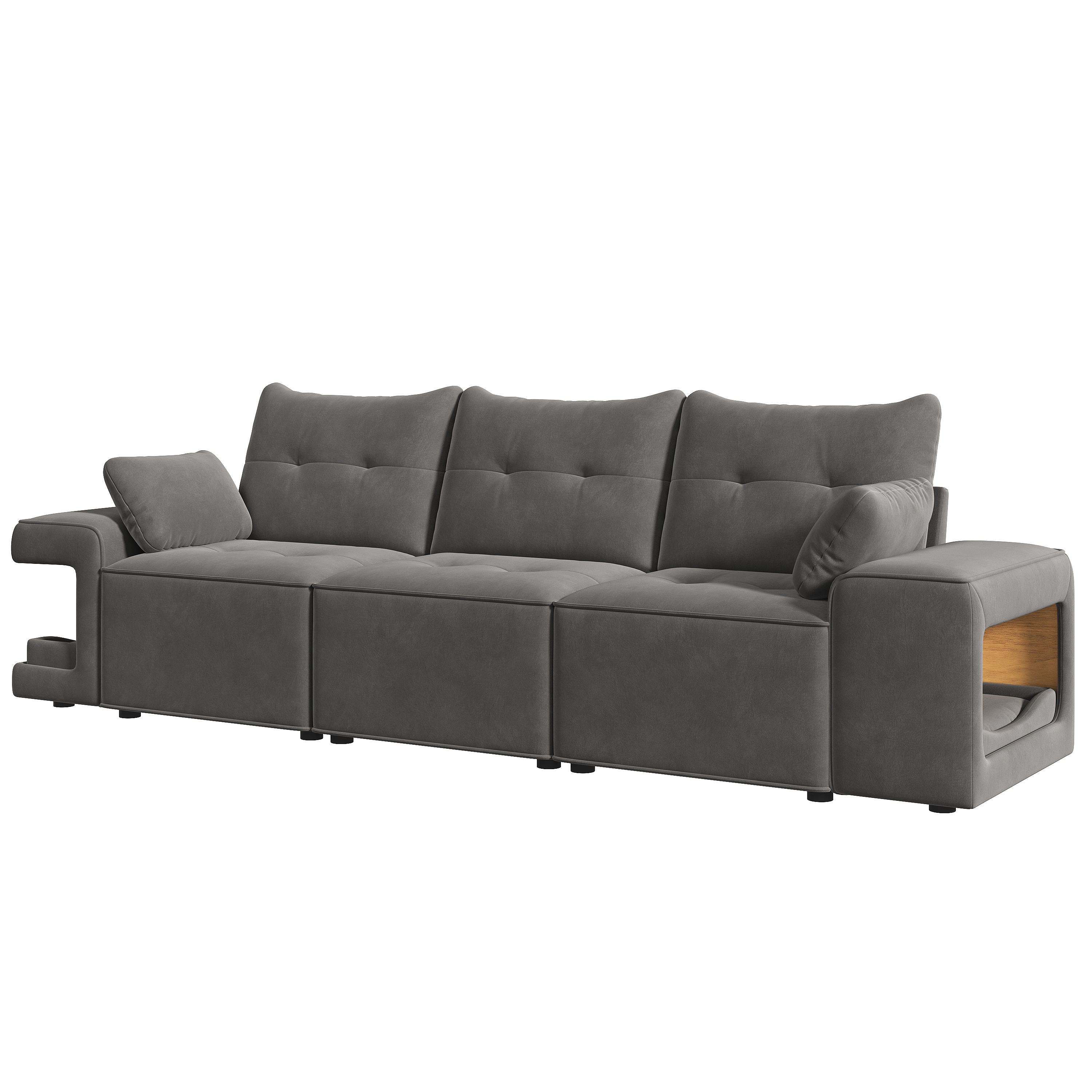 Design canapé nuage gris moderne cosy