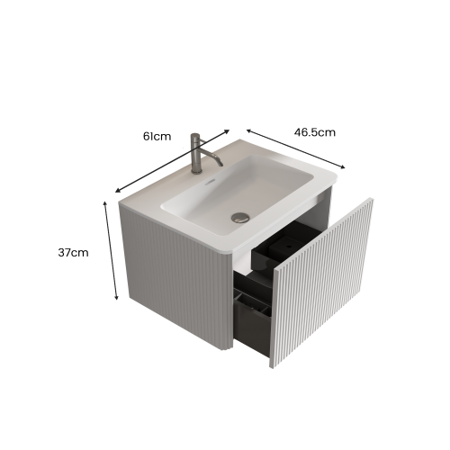 Dimensions du meuble vasque blanc