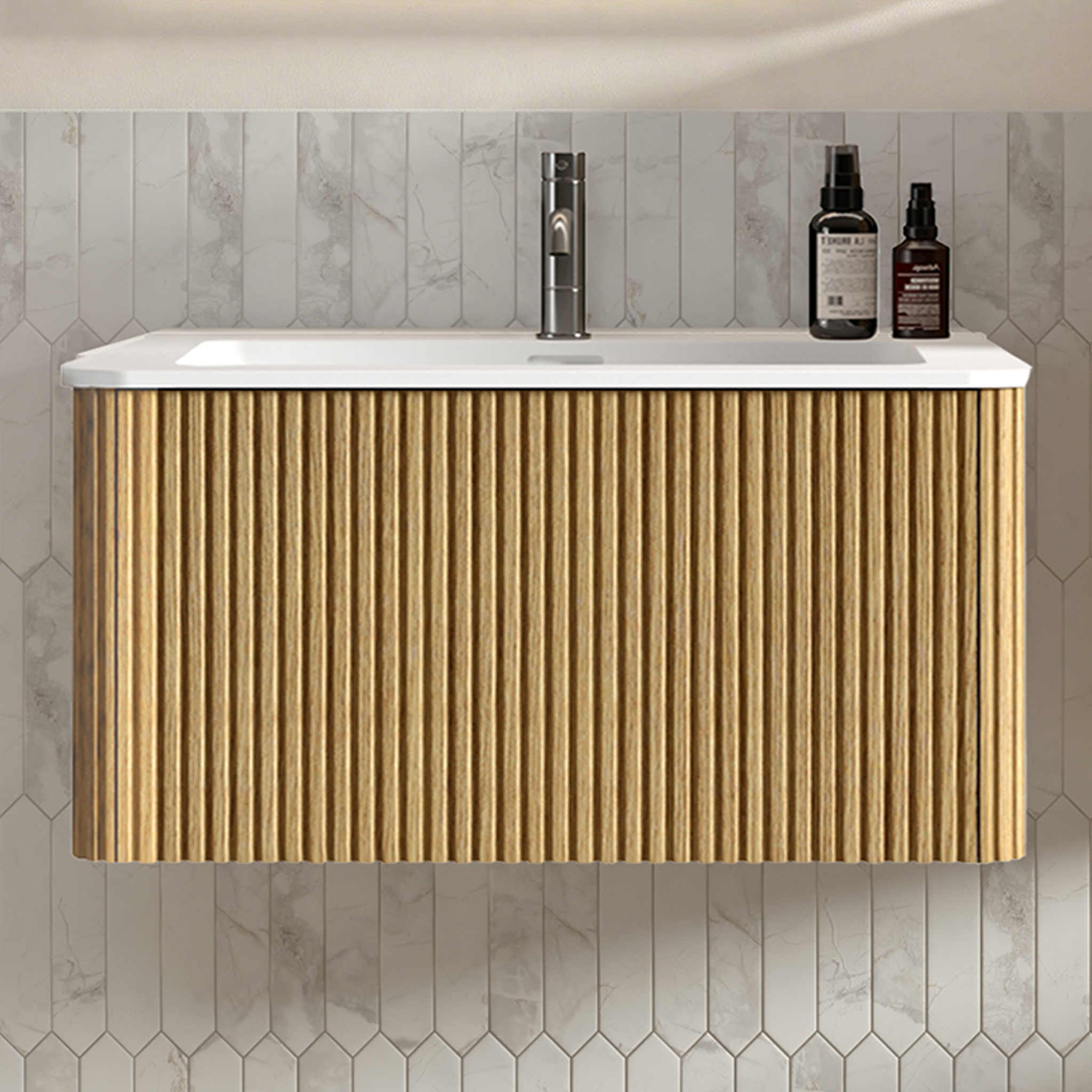 80cm breit Waschbecken mit Unterschrank für modern