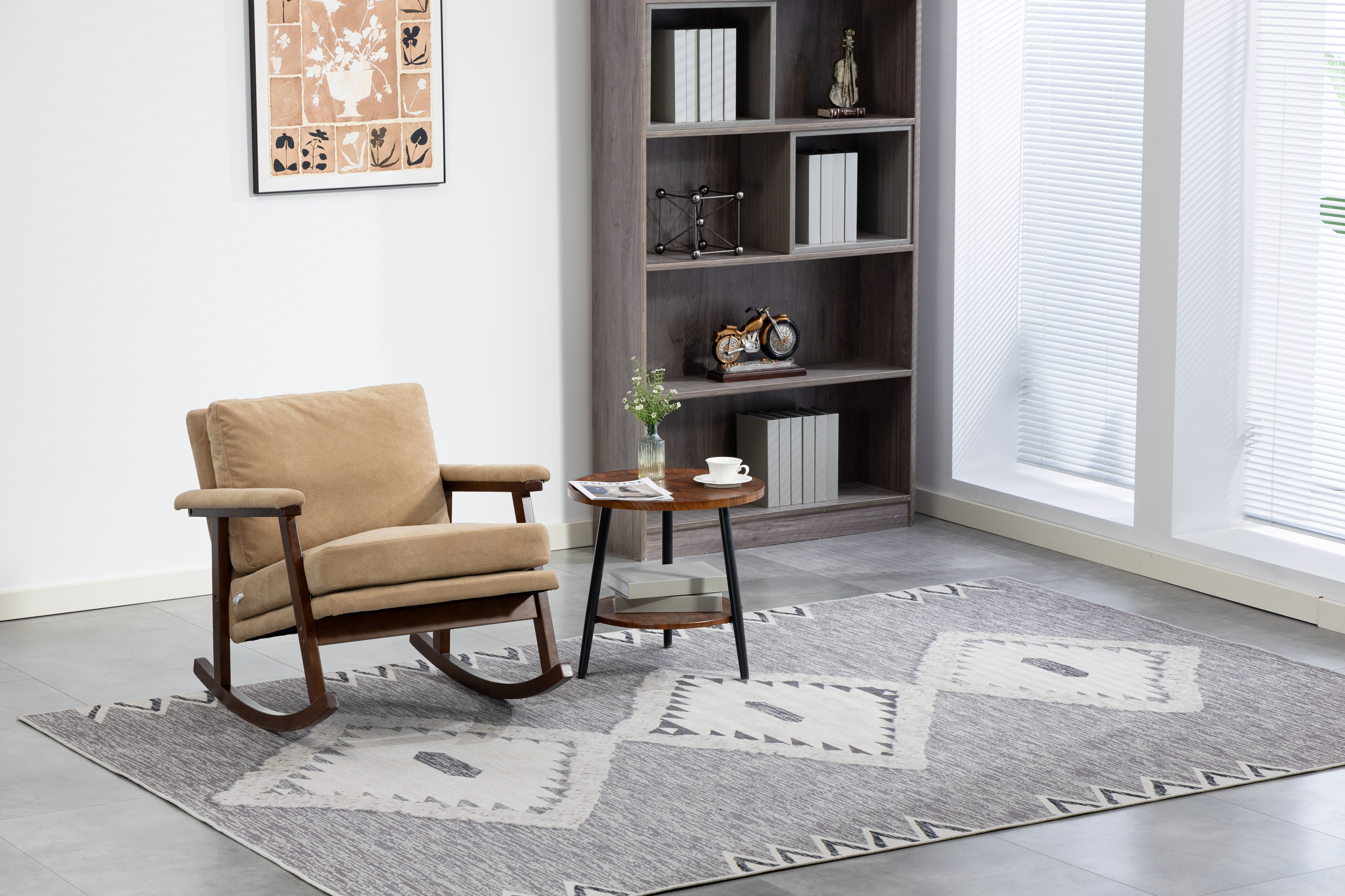 Mid-Century-Moderne Akzent-Sessel, Schaukelstuhl m