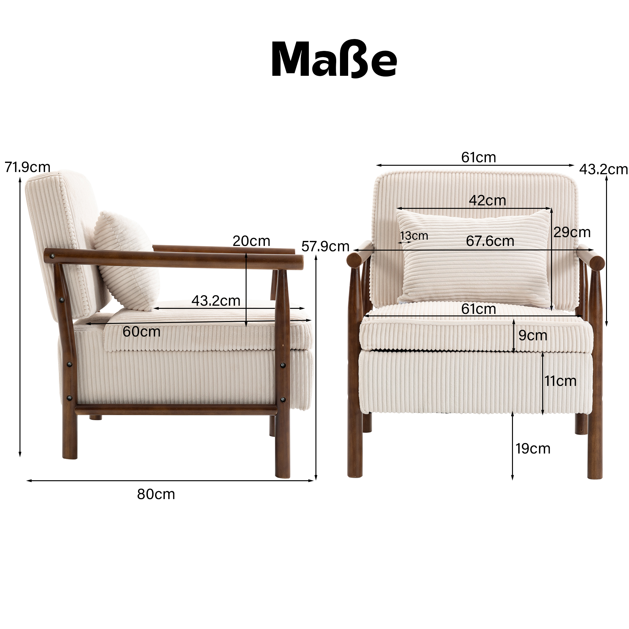 Fauteuil lounge avec repose-pieds, mousse haute densité, tissu doux, rangement dans l'assise, design simple, pour salon et chambre, confort pour sieste, lecture et jeu, capacité de charge élevée, usage quotidien - image 25