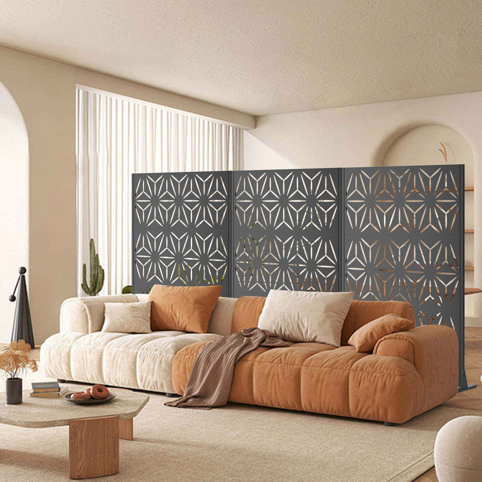 Paravent métal décoratif extérieur‑intérieur
