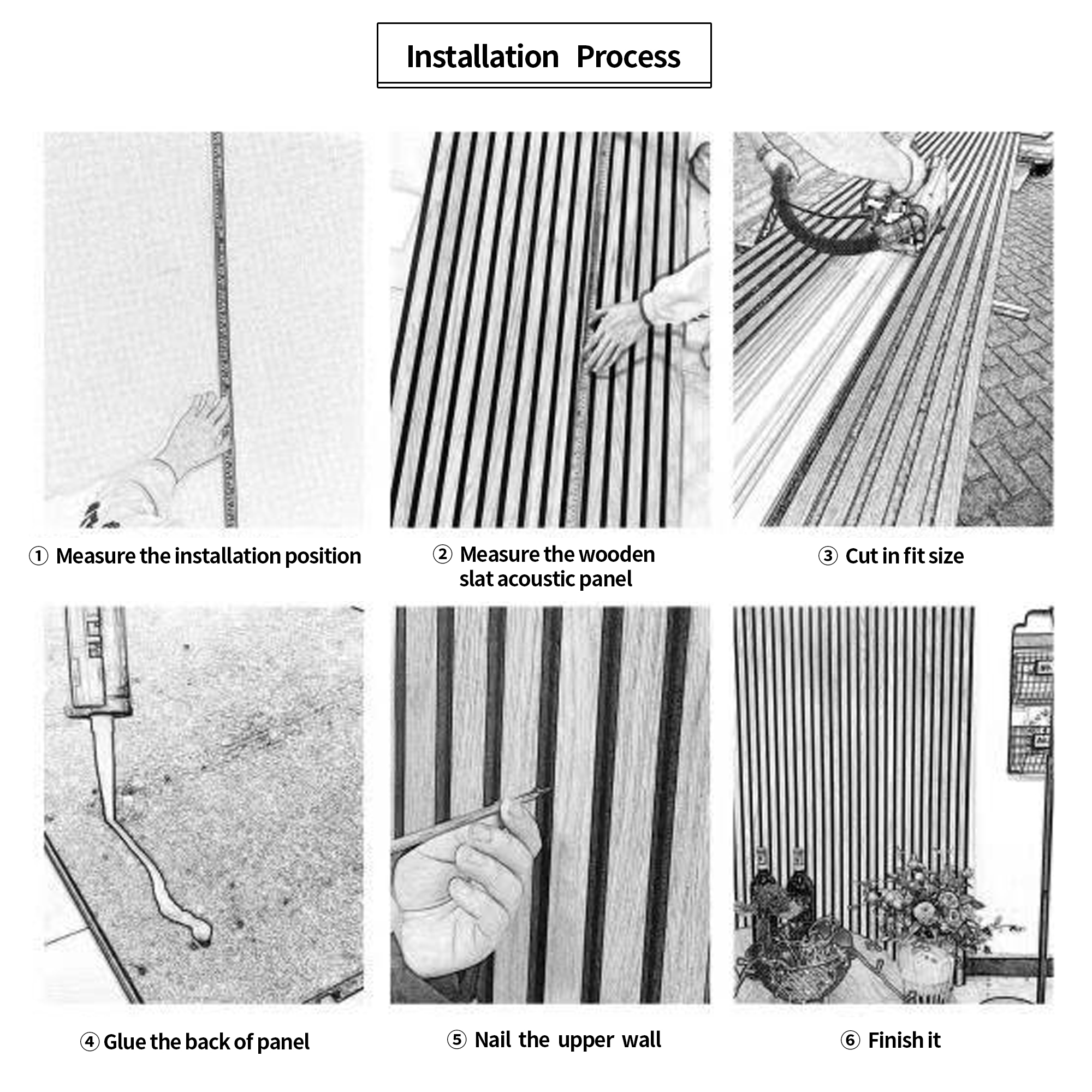 Panneau acoustique lamelles bois déco mur