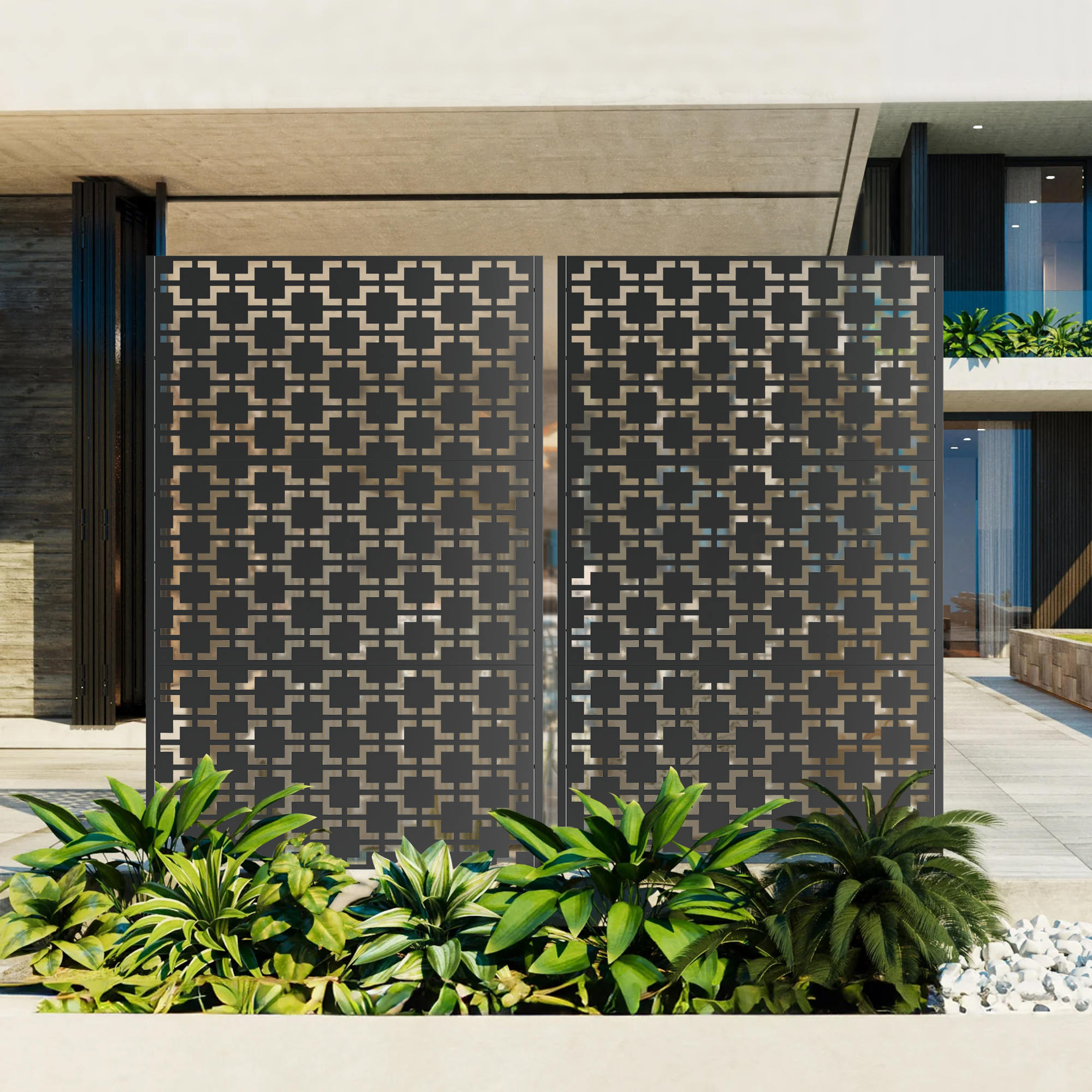 Paravent métal pare‑vue extérieur terrasse