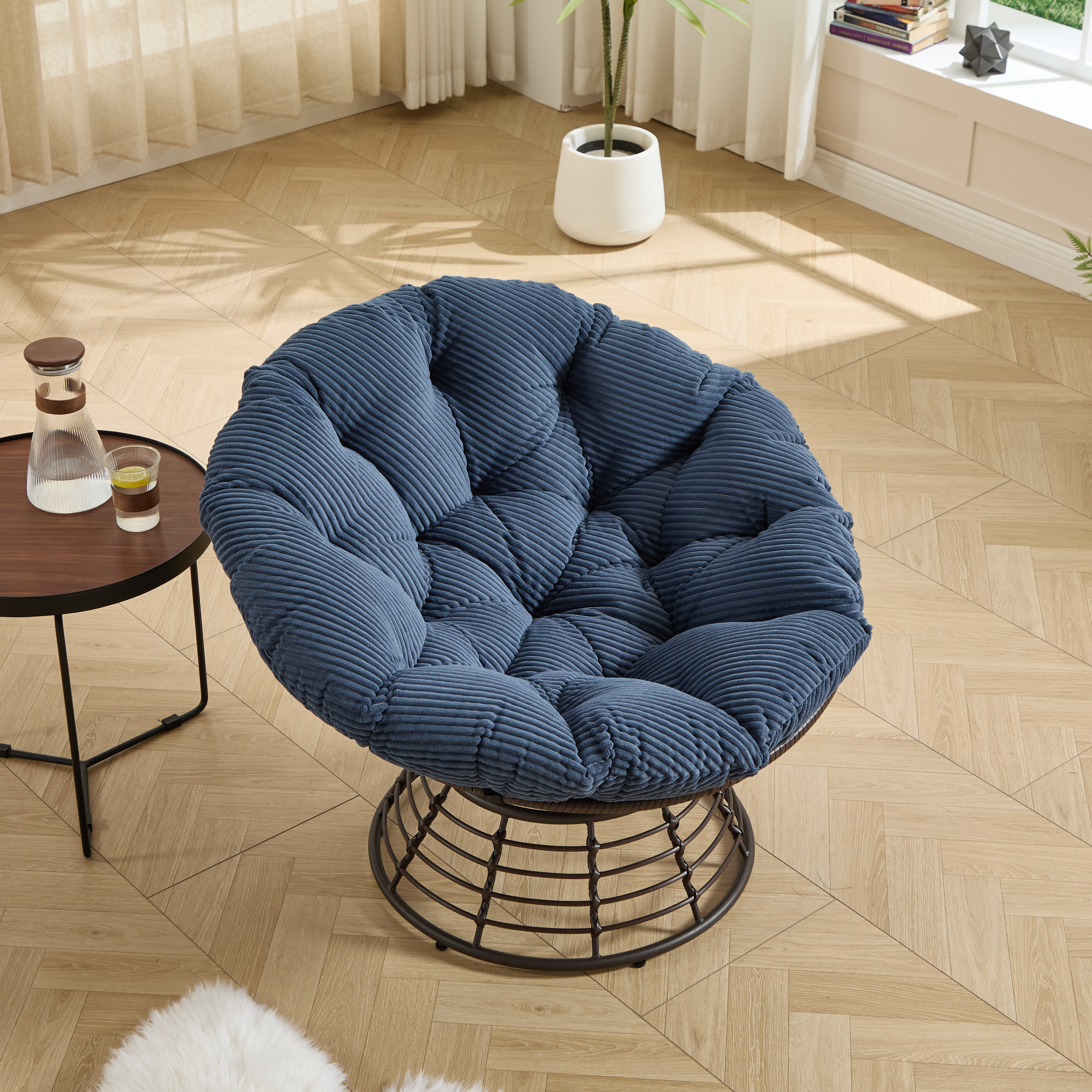 Cadre papasan robuste, charge maximale 300 lbs, stabilité durable