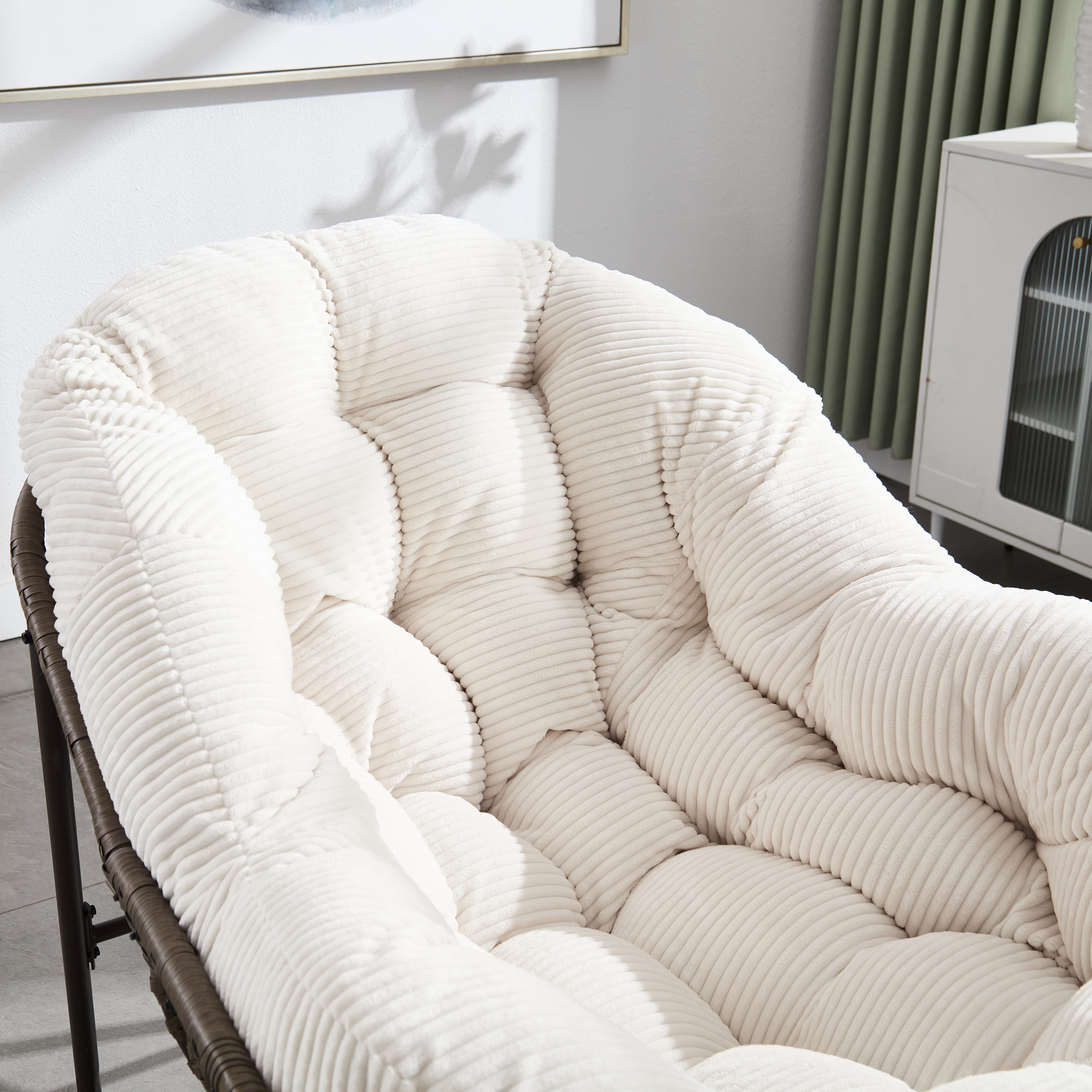 Fauteuil à bascule rotin synthétique vue générale