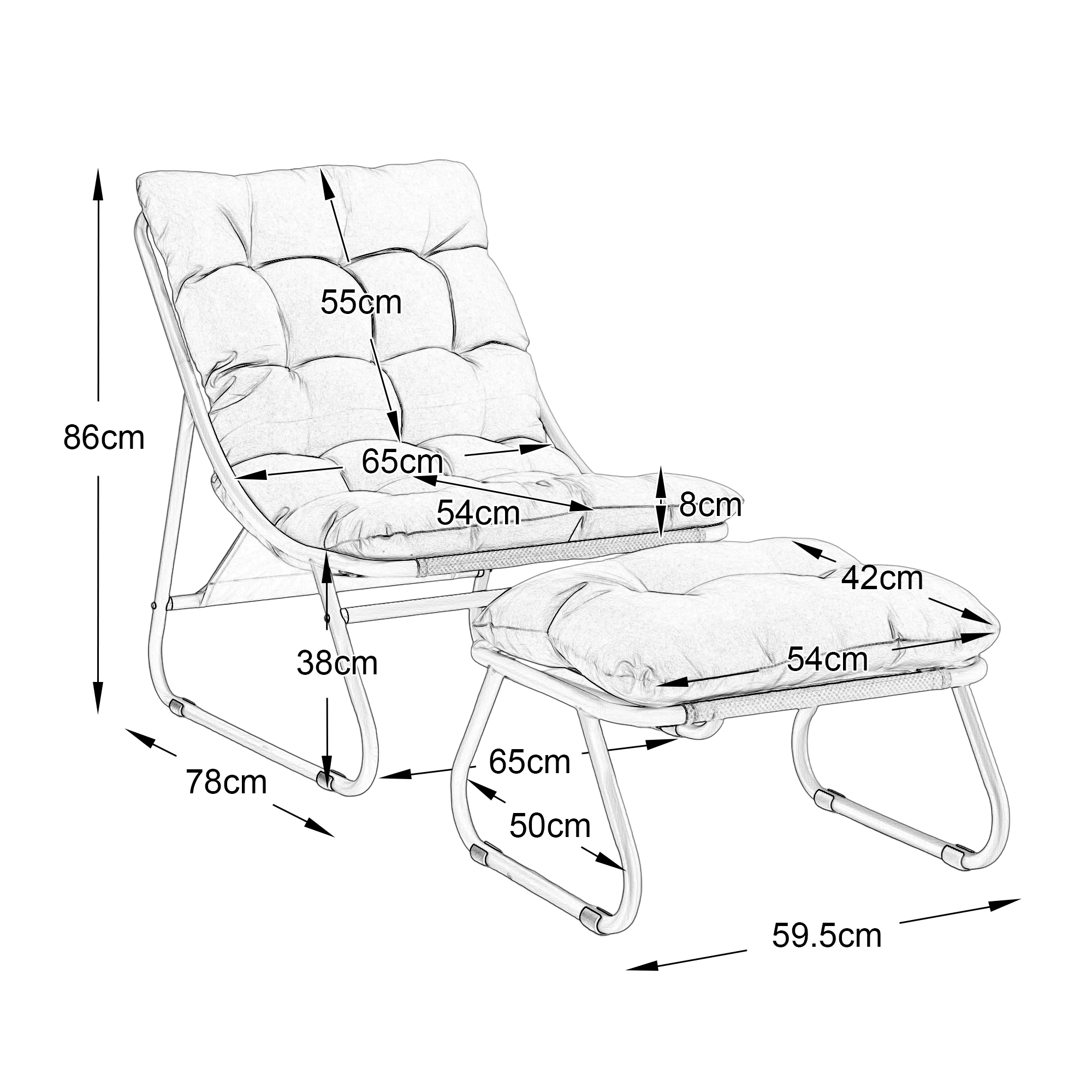 Dimensions du fauteuil relax