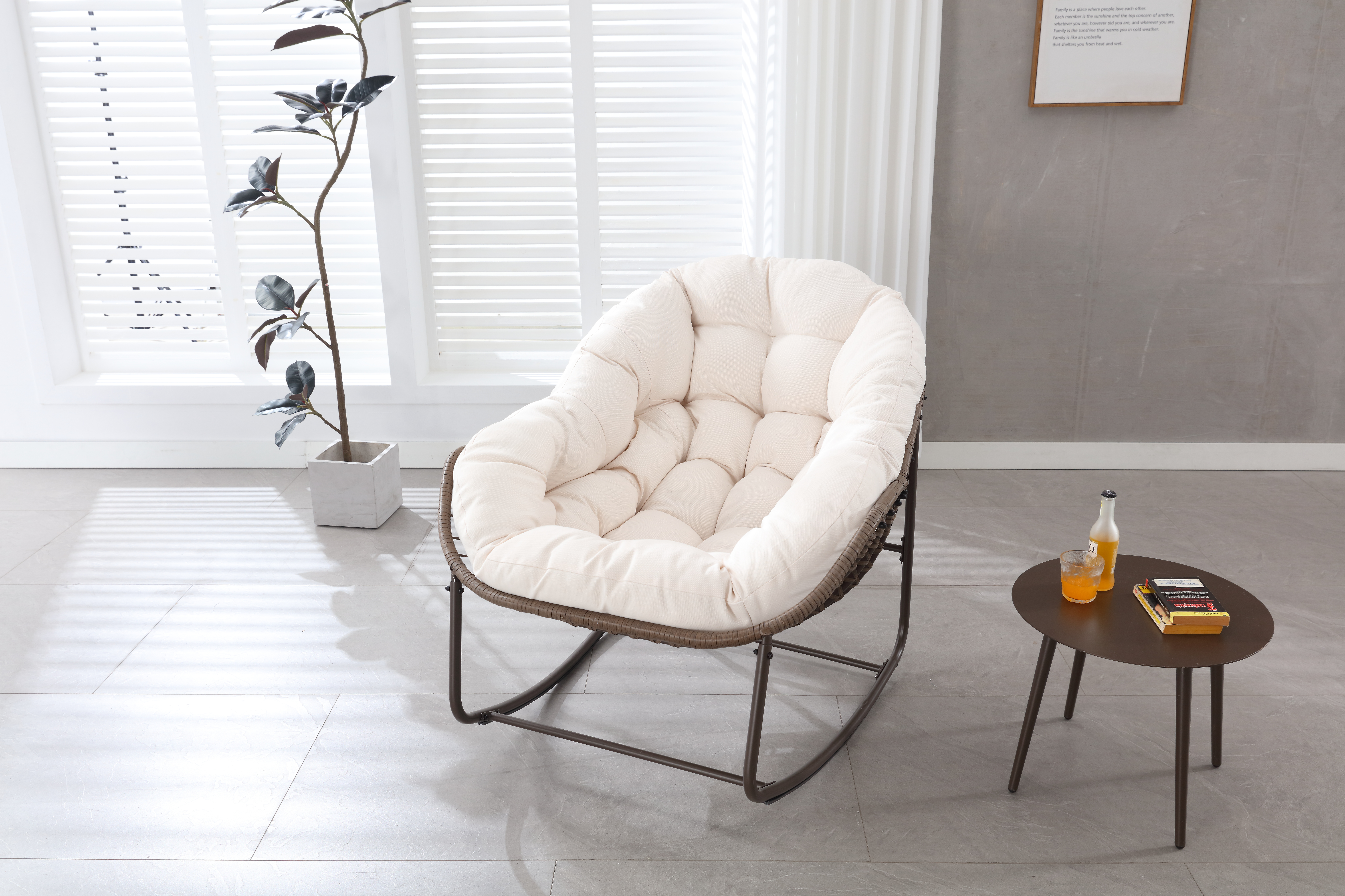 Vue principale du fauteuil à bascule