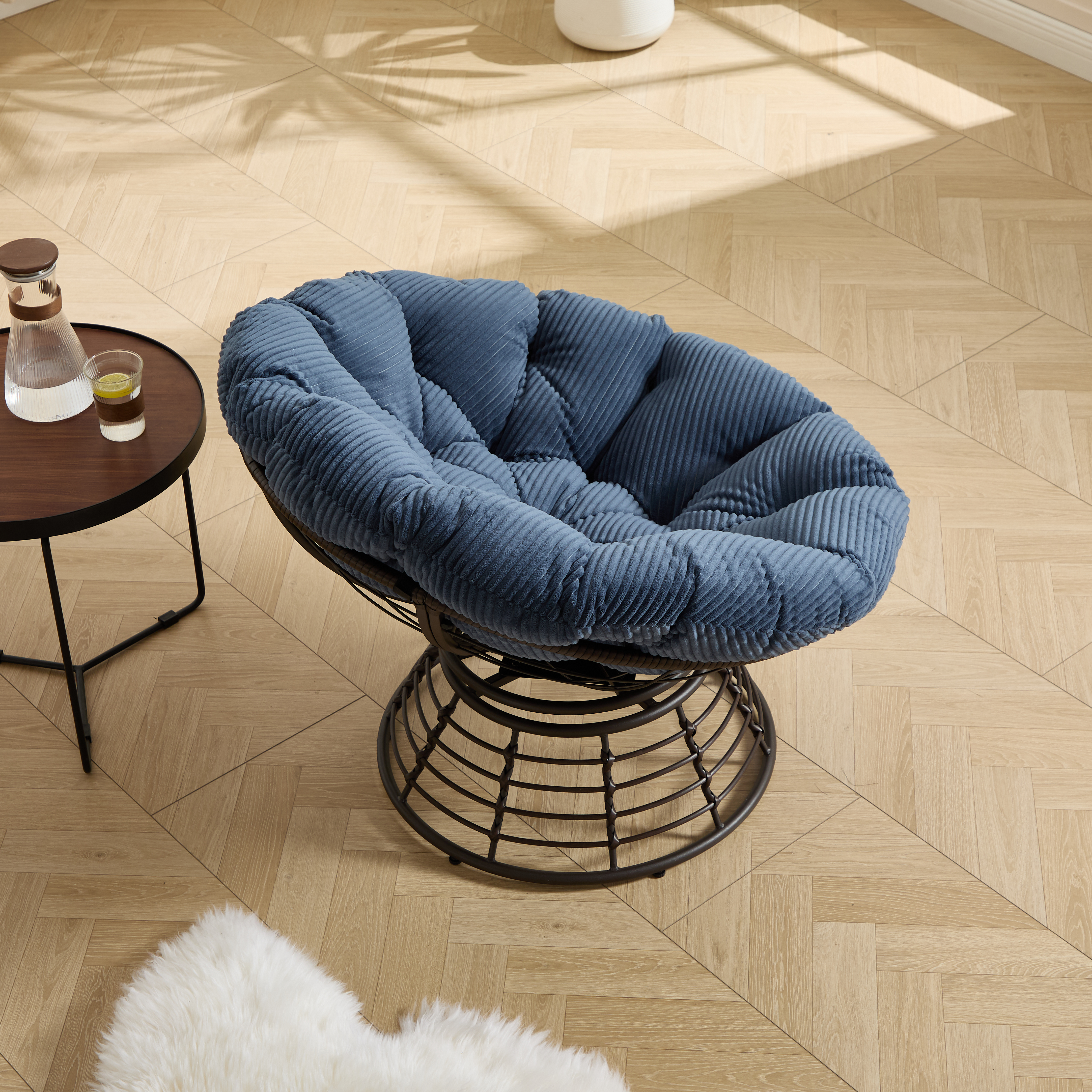 Forme circulaire ergonomique, idéal pour longue détente et lecture