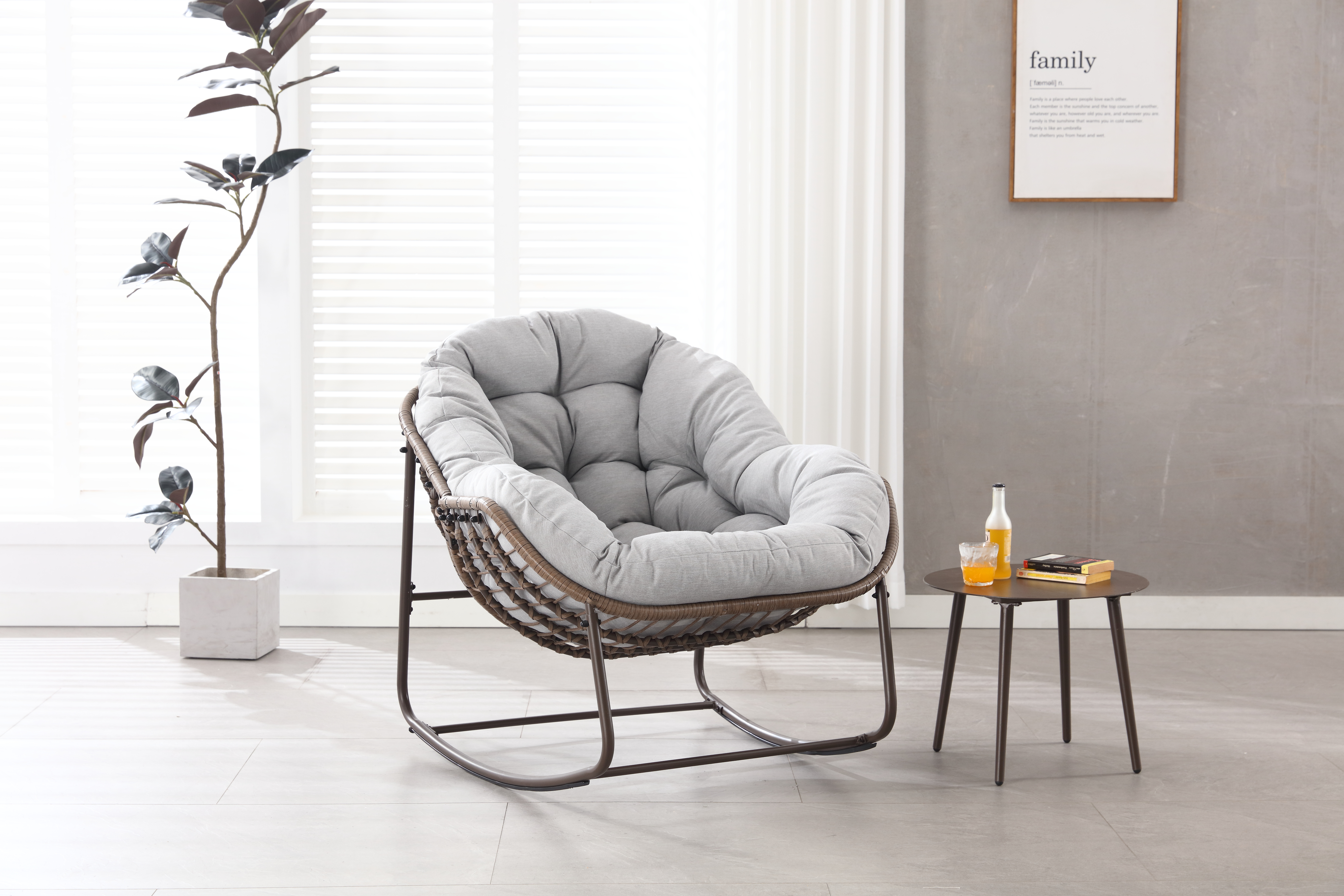 Vue principale du fauteuil à bascule