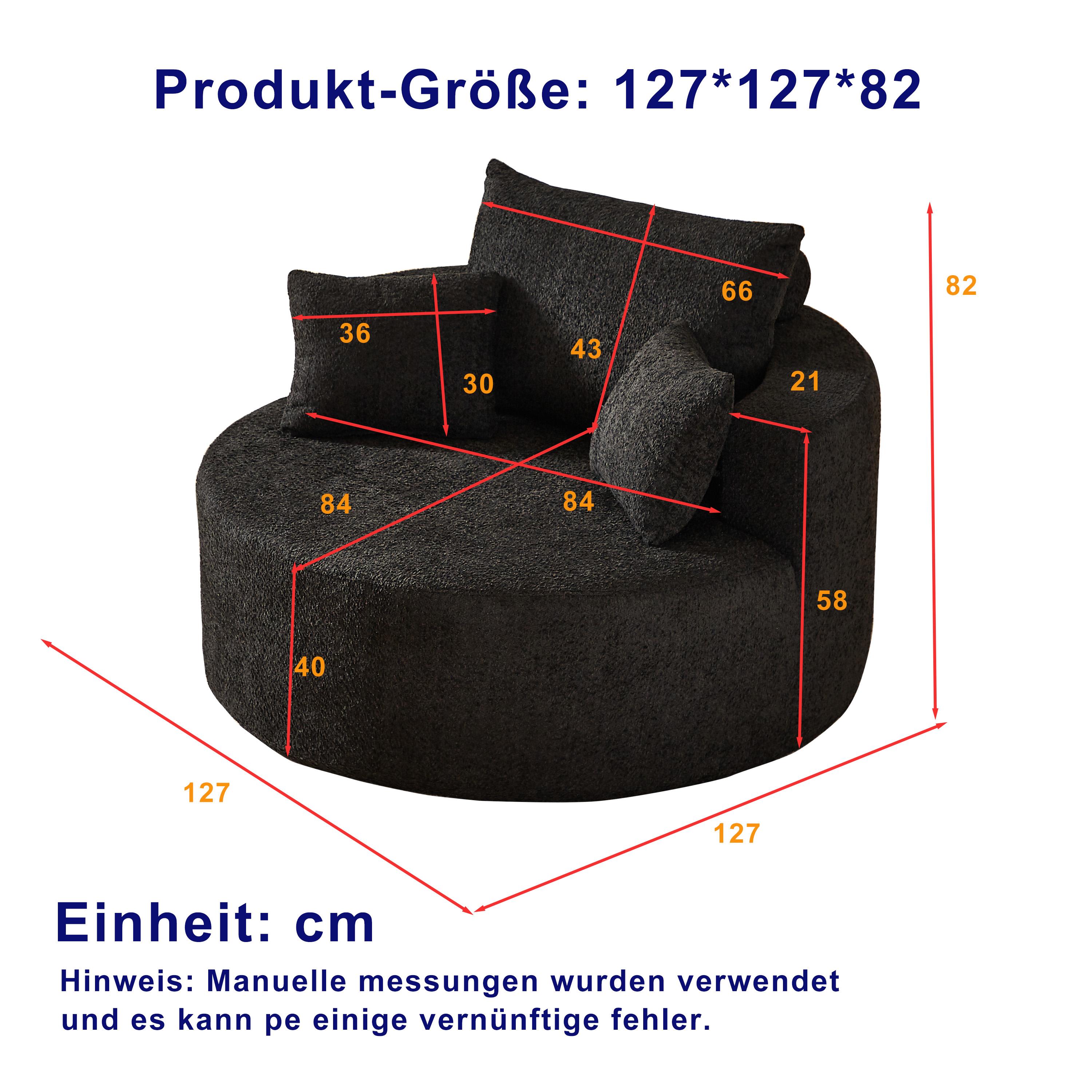 Dimensions du fauteuil convertible
