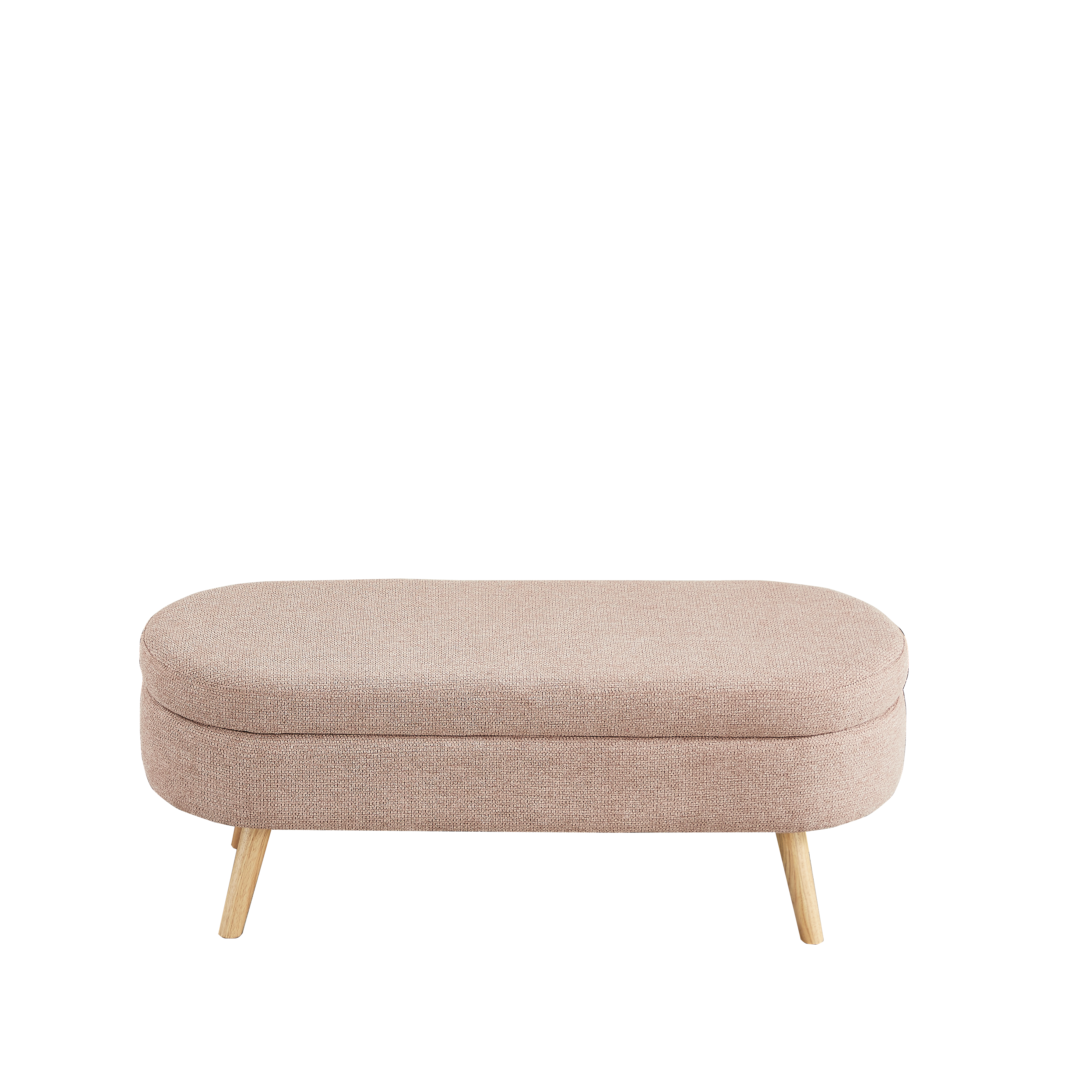 Banc coffre, rangement intégré, 110 x 40 x 42 cm, chenille et velours, rose - vue 5