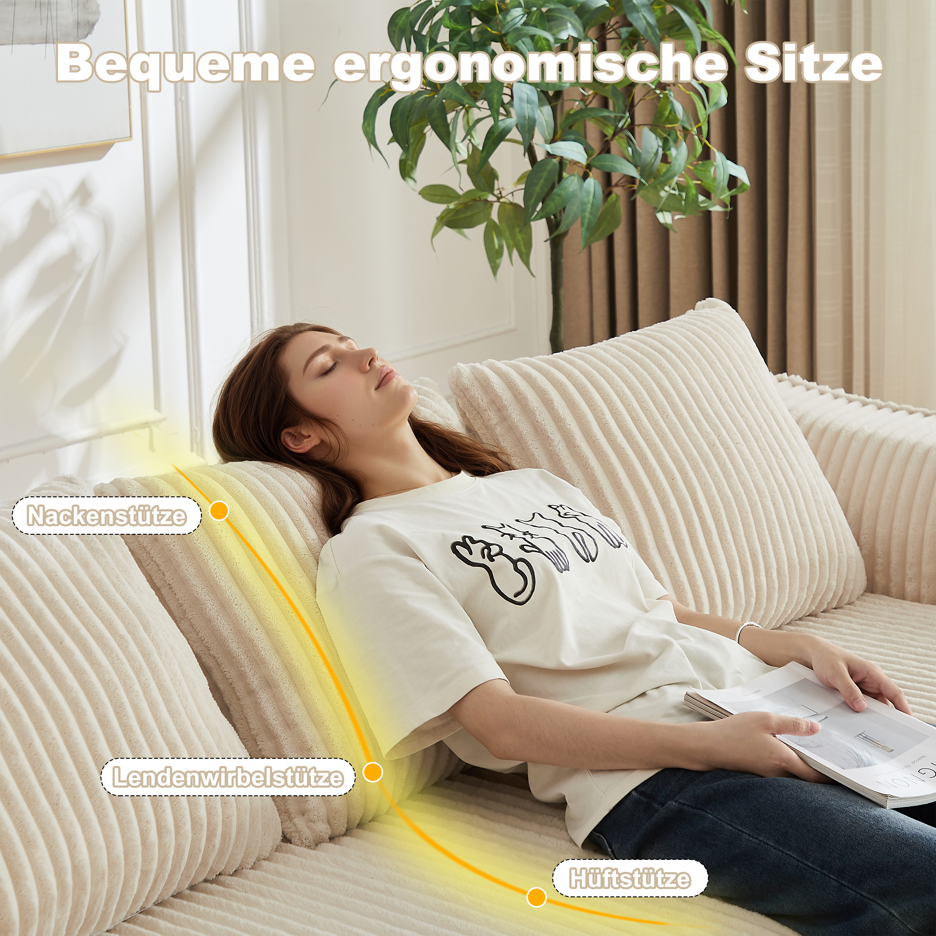 Détail du canapé modulable