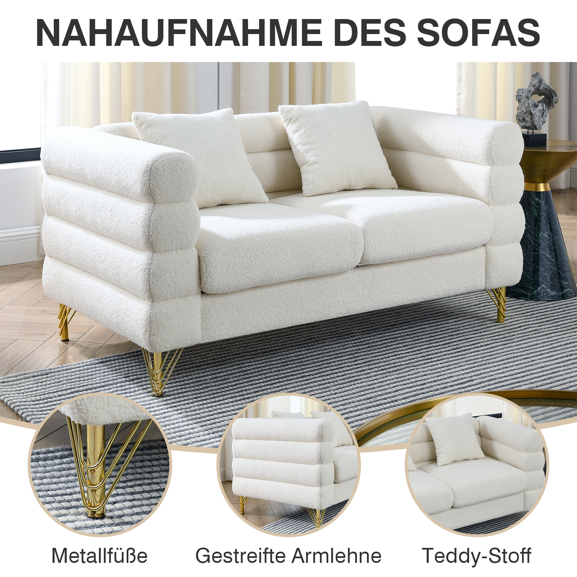 Canapé nuage blanc teddy