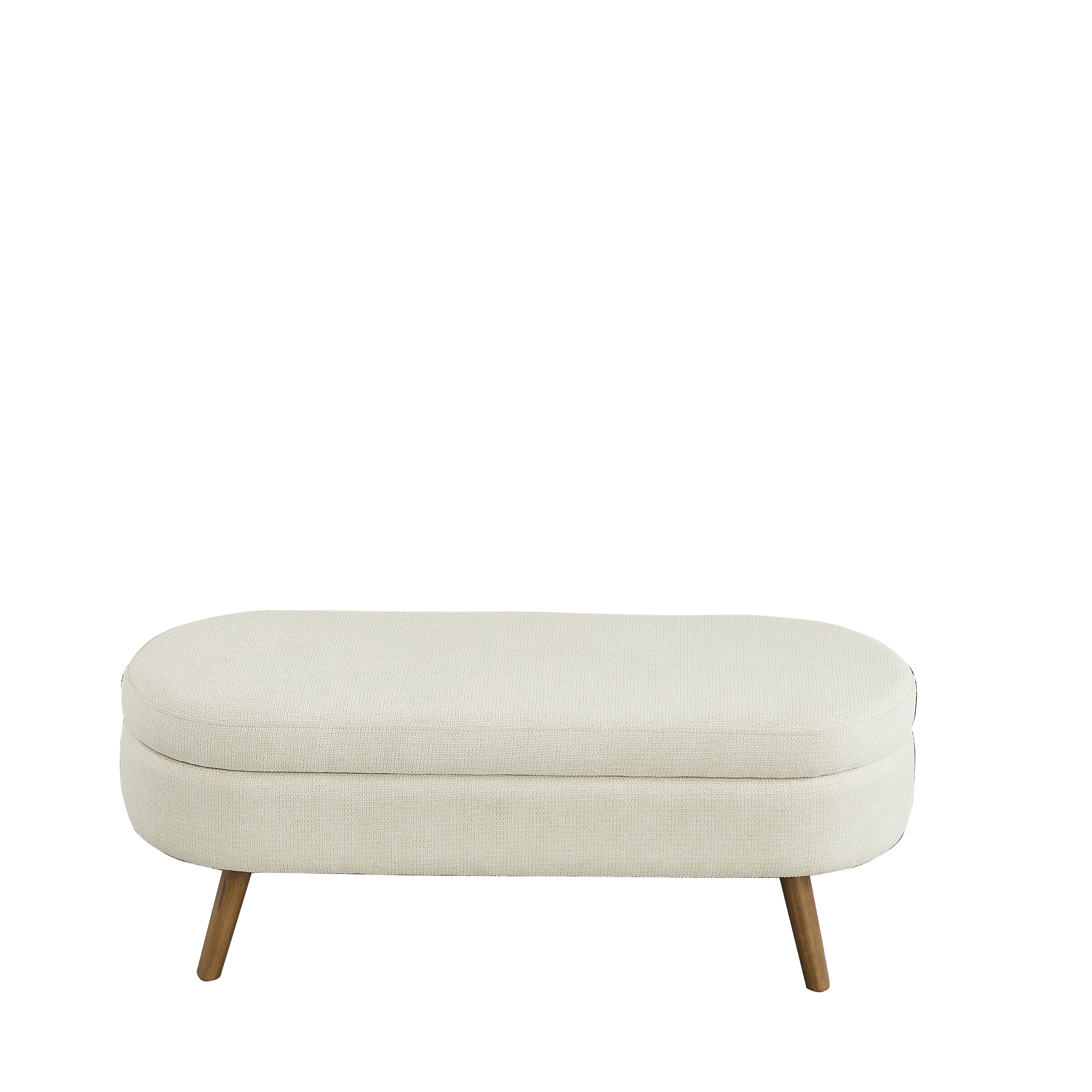 Banc coffre, rangement intégré, 110 x 40 x 42 cm, chenille, beige - vue 4