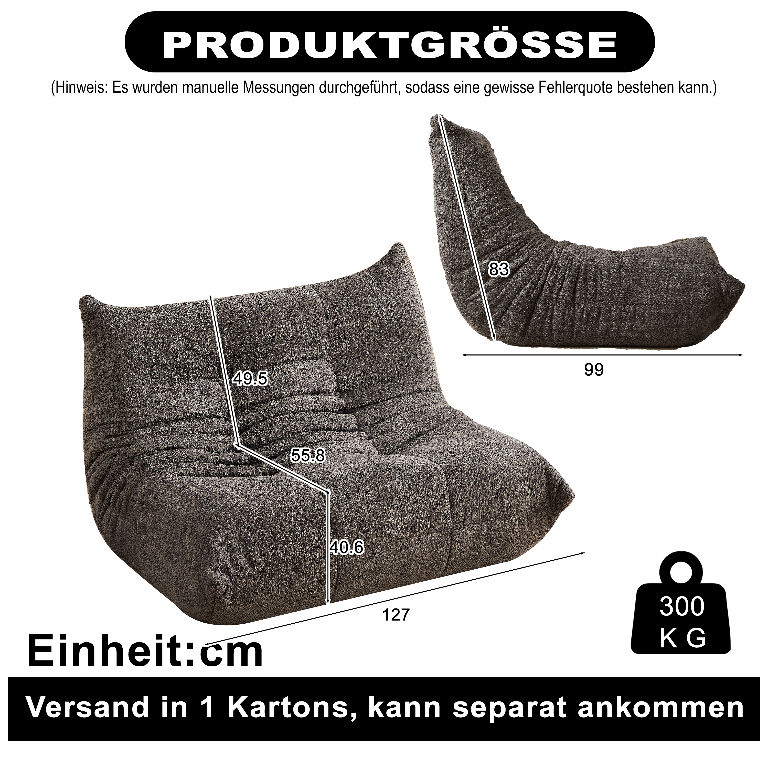 Dimensions du fauteuil lounge