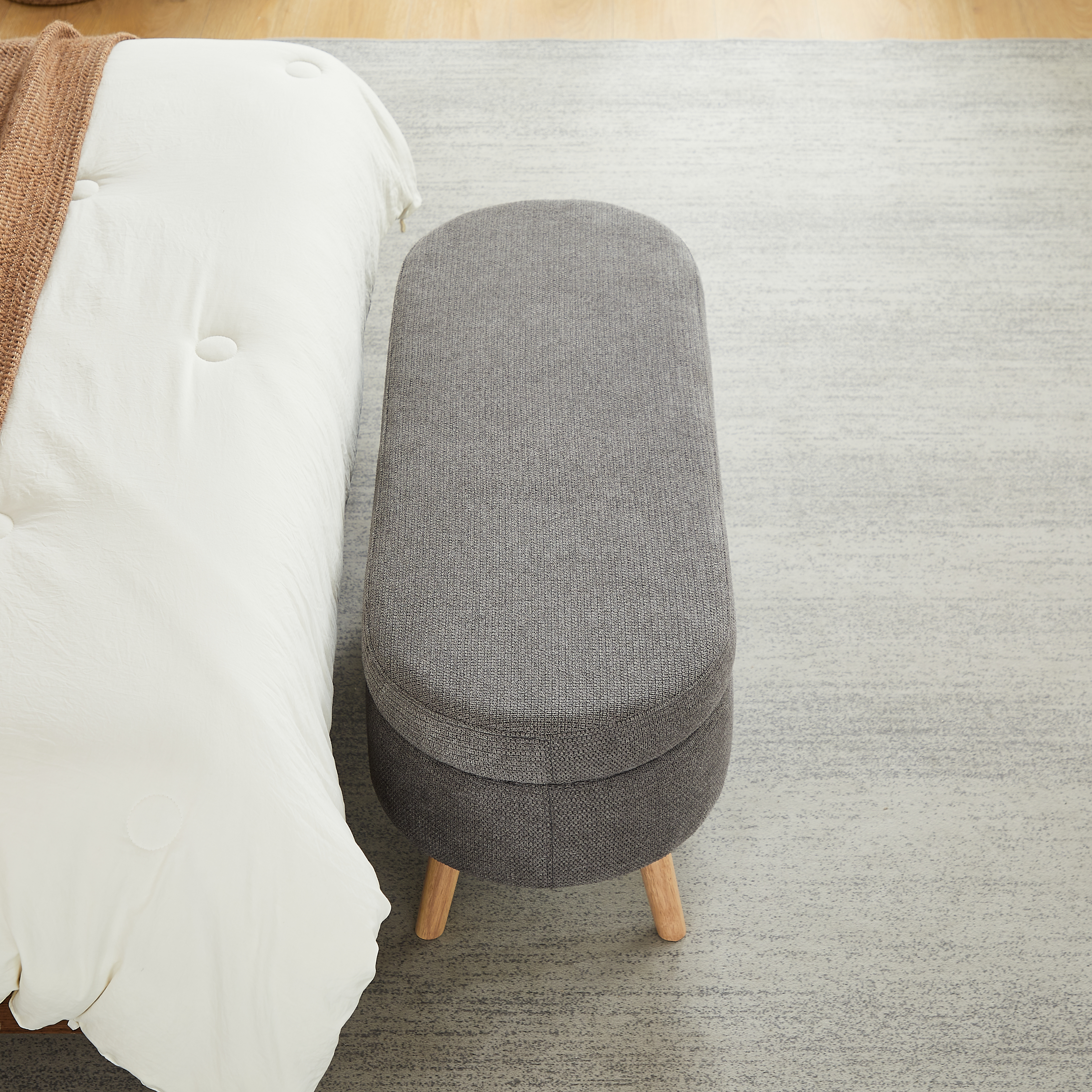 Image 11 – Banc coffre 110 cm en chenille