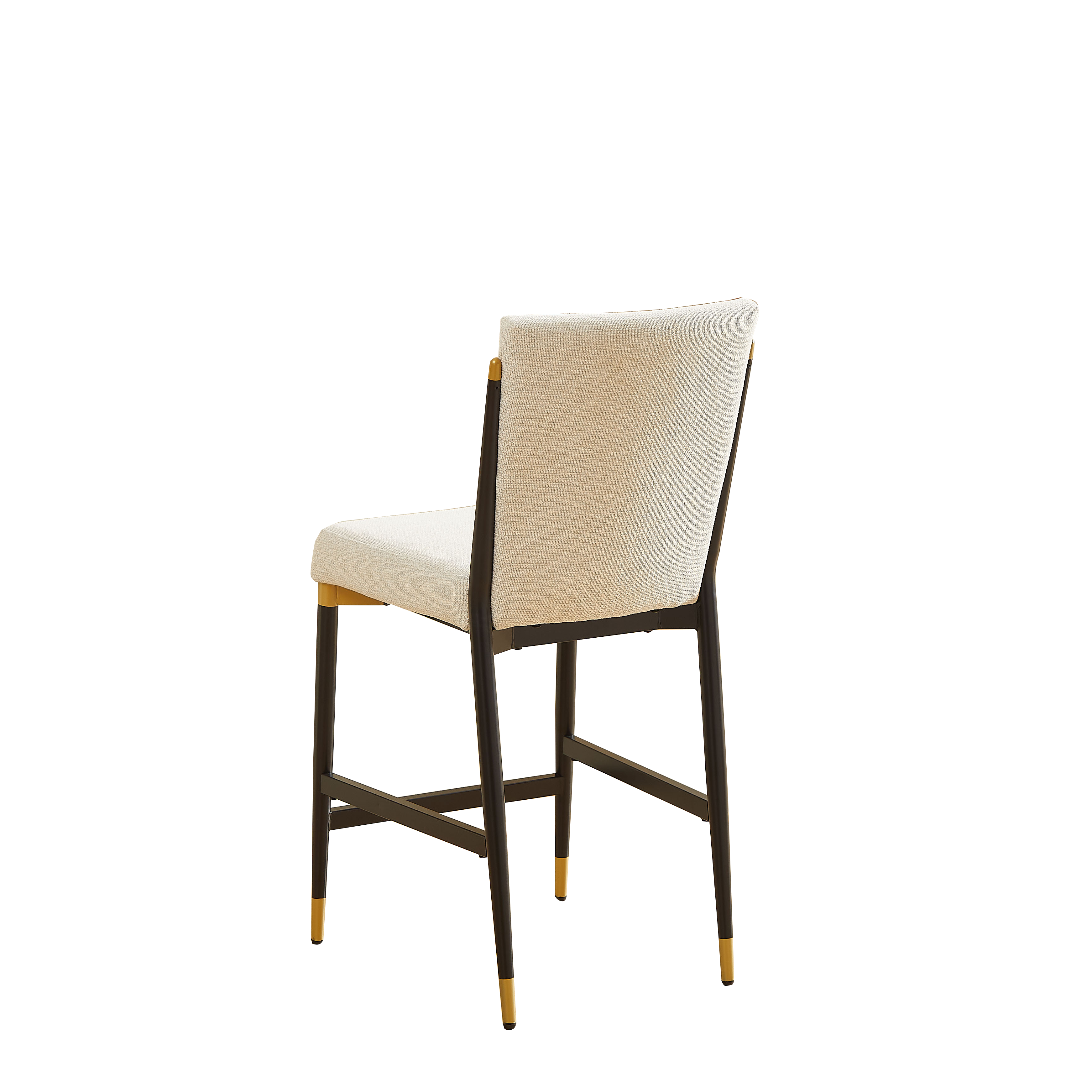Image 14 – Tabouret de bar scandinave crème et noir doré