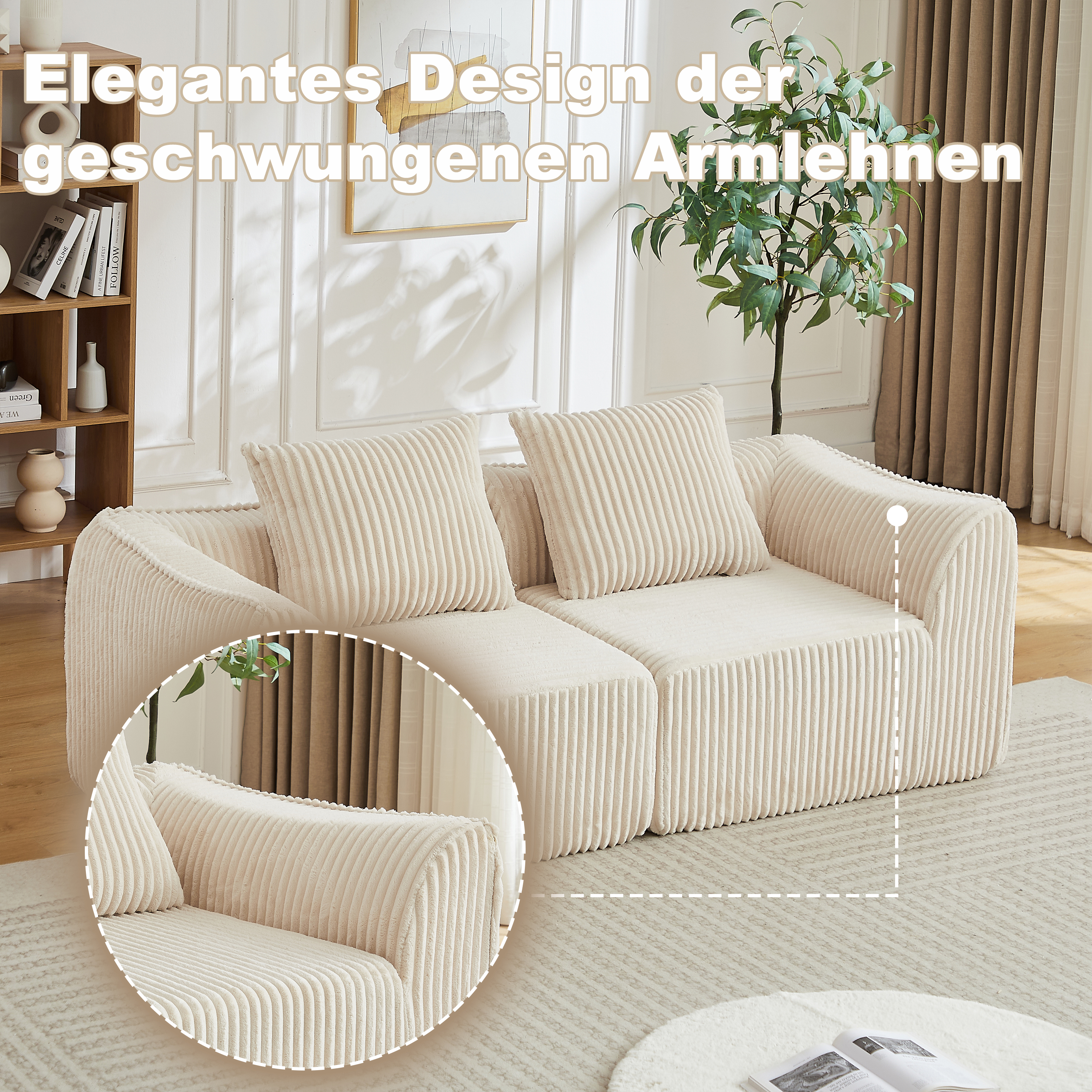 Détail du canapé modulable