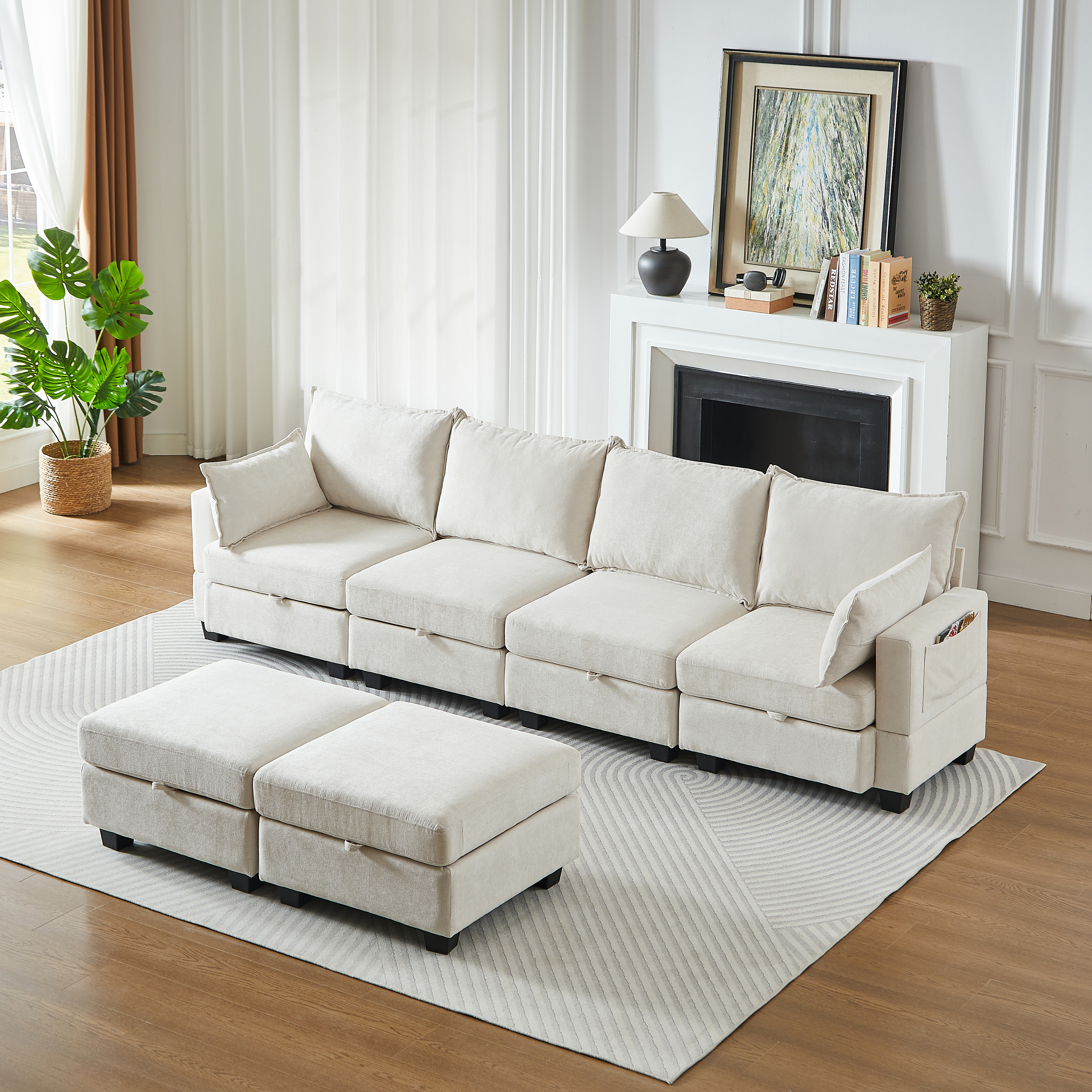 Configuration normale canapé-lit modulaire