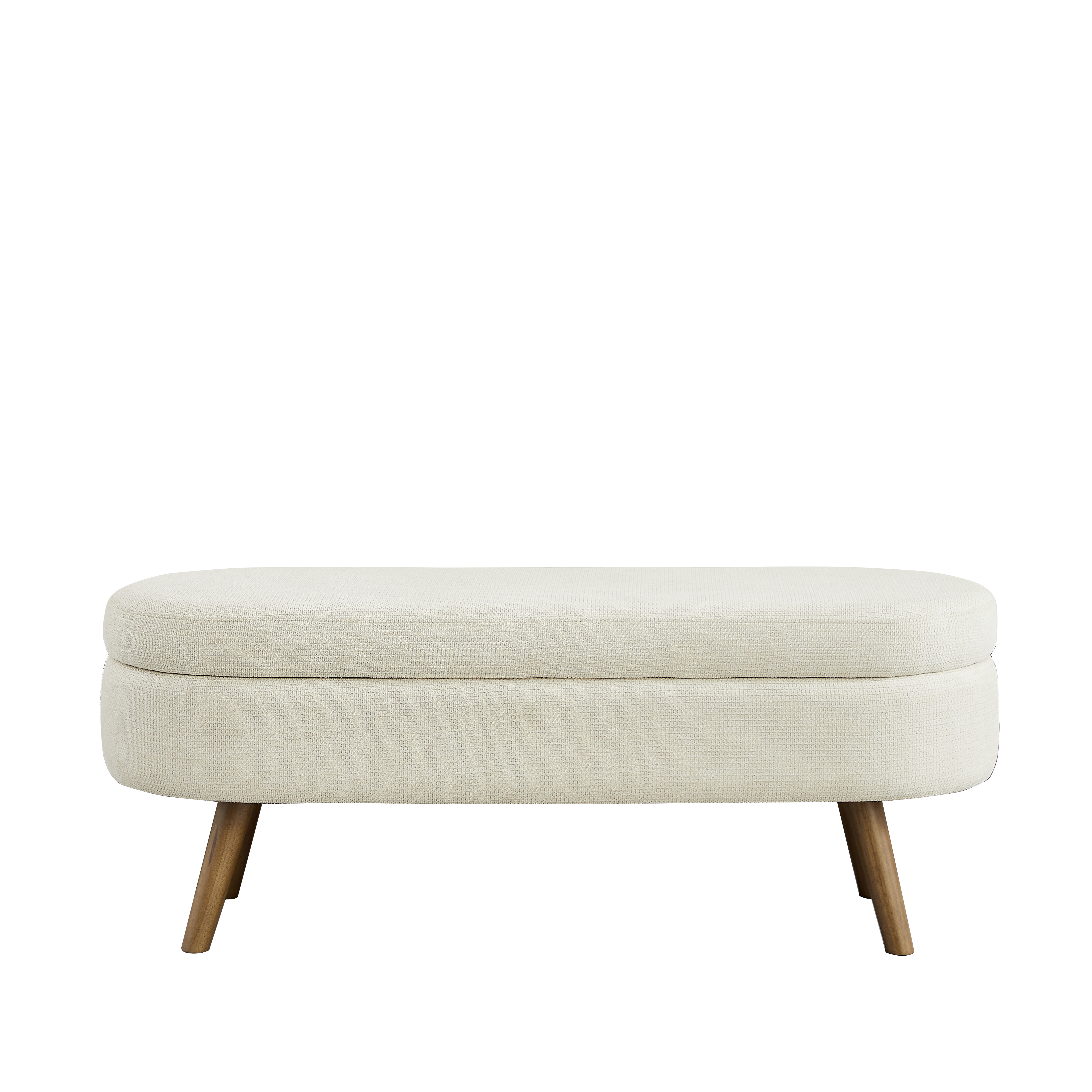 Banc coffre, rangement intégré, 110 x 40 x 42 cm, chenille, beige - vue 5
