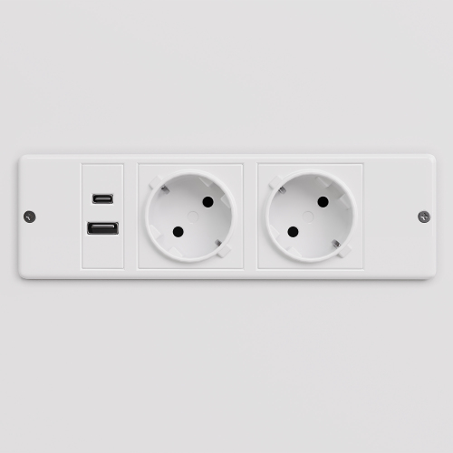 Station de charge avec deux prises USB et USB-C