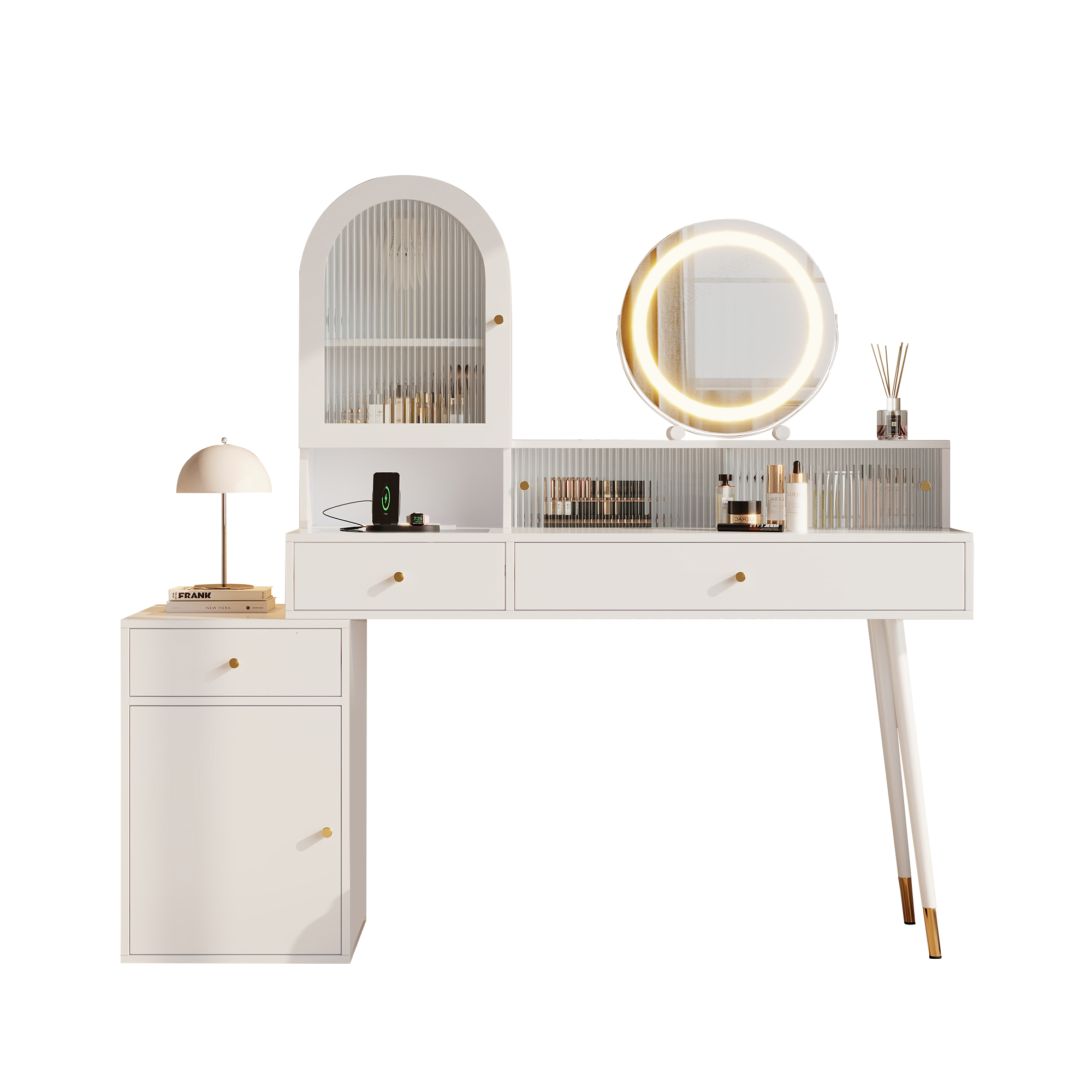 Vue d'ensemble de la table de maquillage