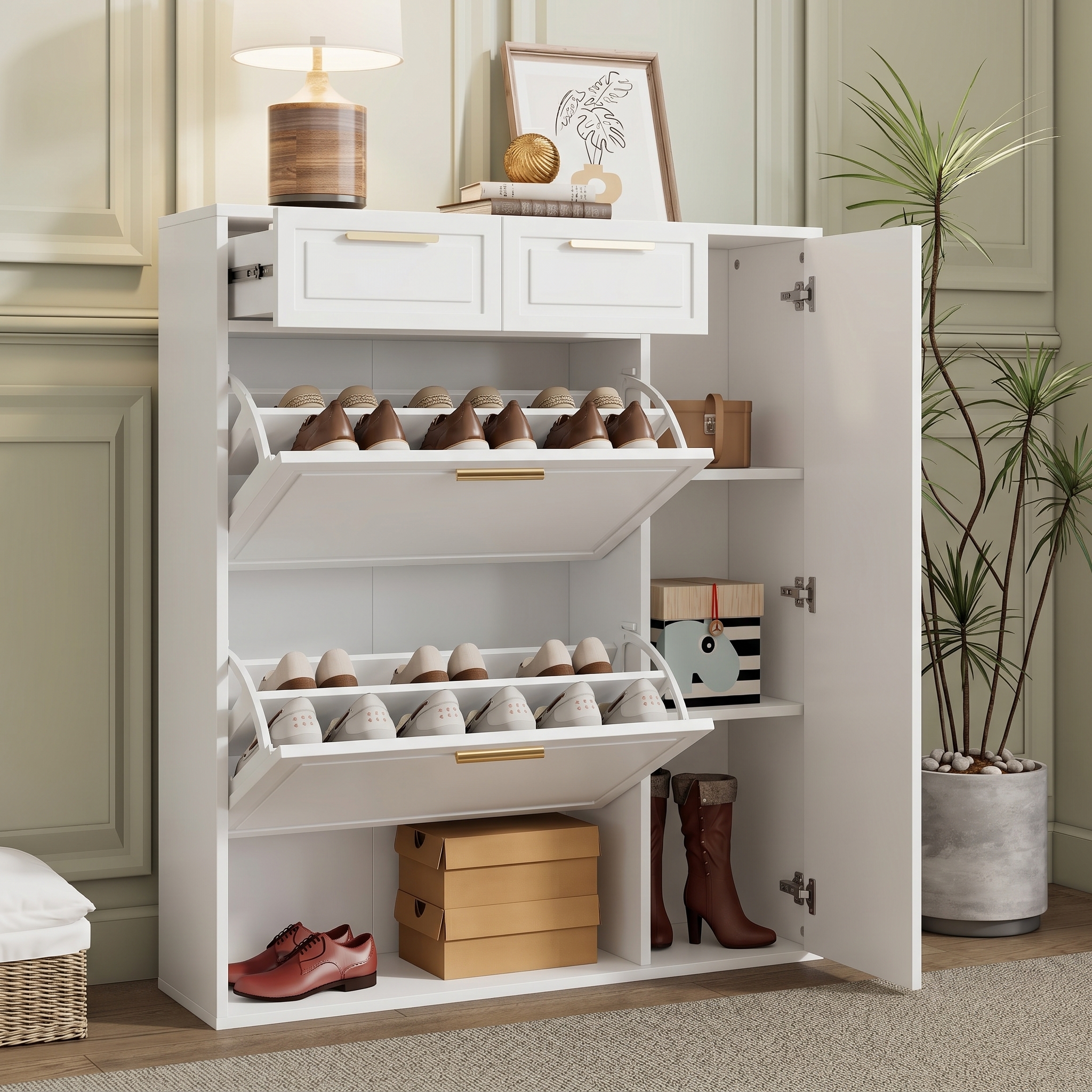 Moderne Schuhschrank, mit verstellbaren Regalen, g