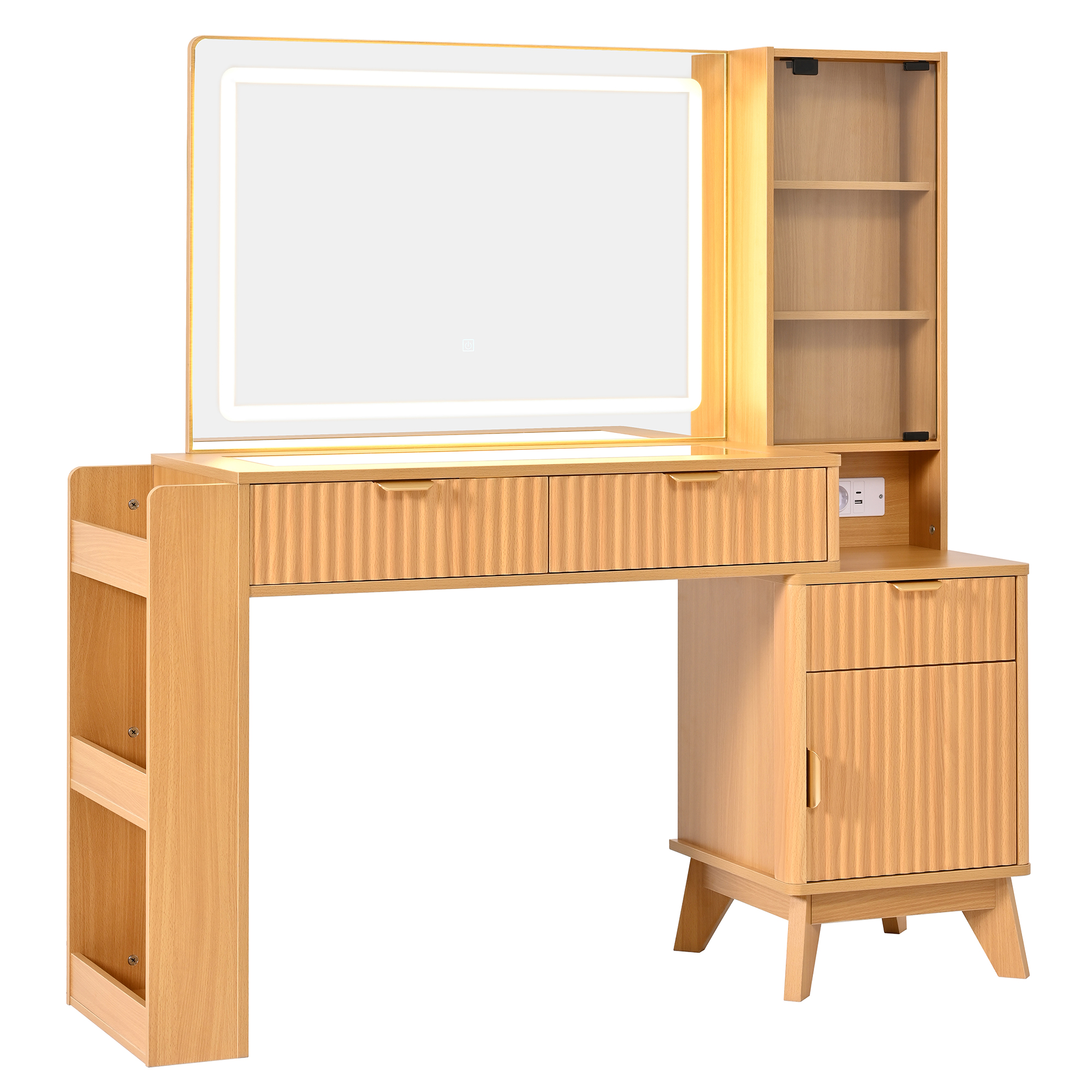 Détail du miroir LED grand format