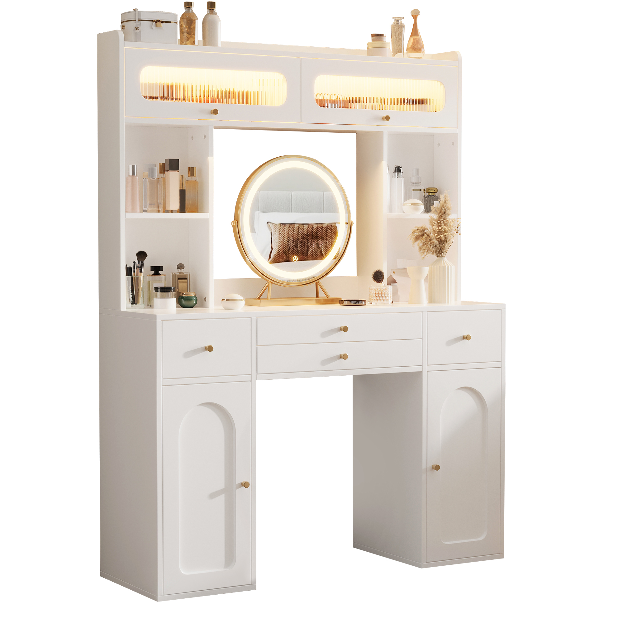 Vue d'ensemble de la table de maquillage