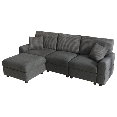Pouf et coussins inclus