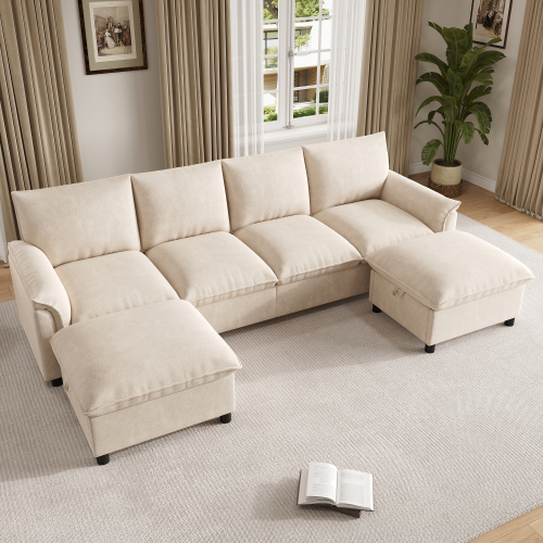 Texture du revêtement en chenille beige
