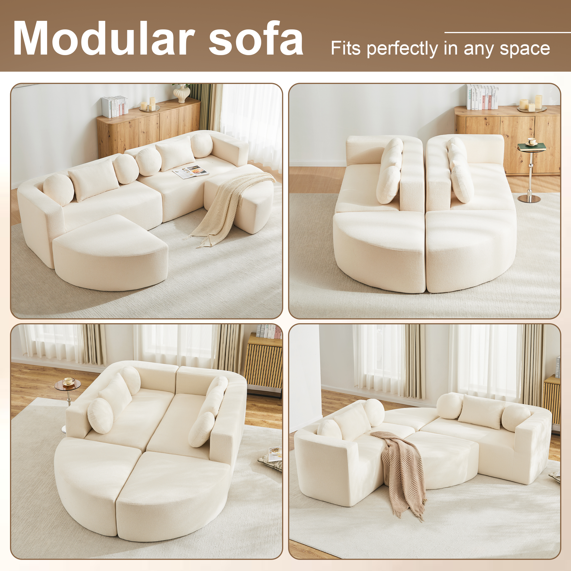 Canapé modulaire adaptable tous espaces