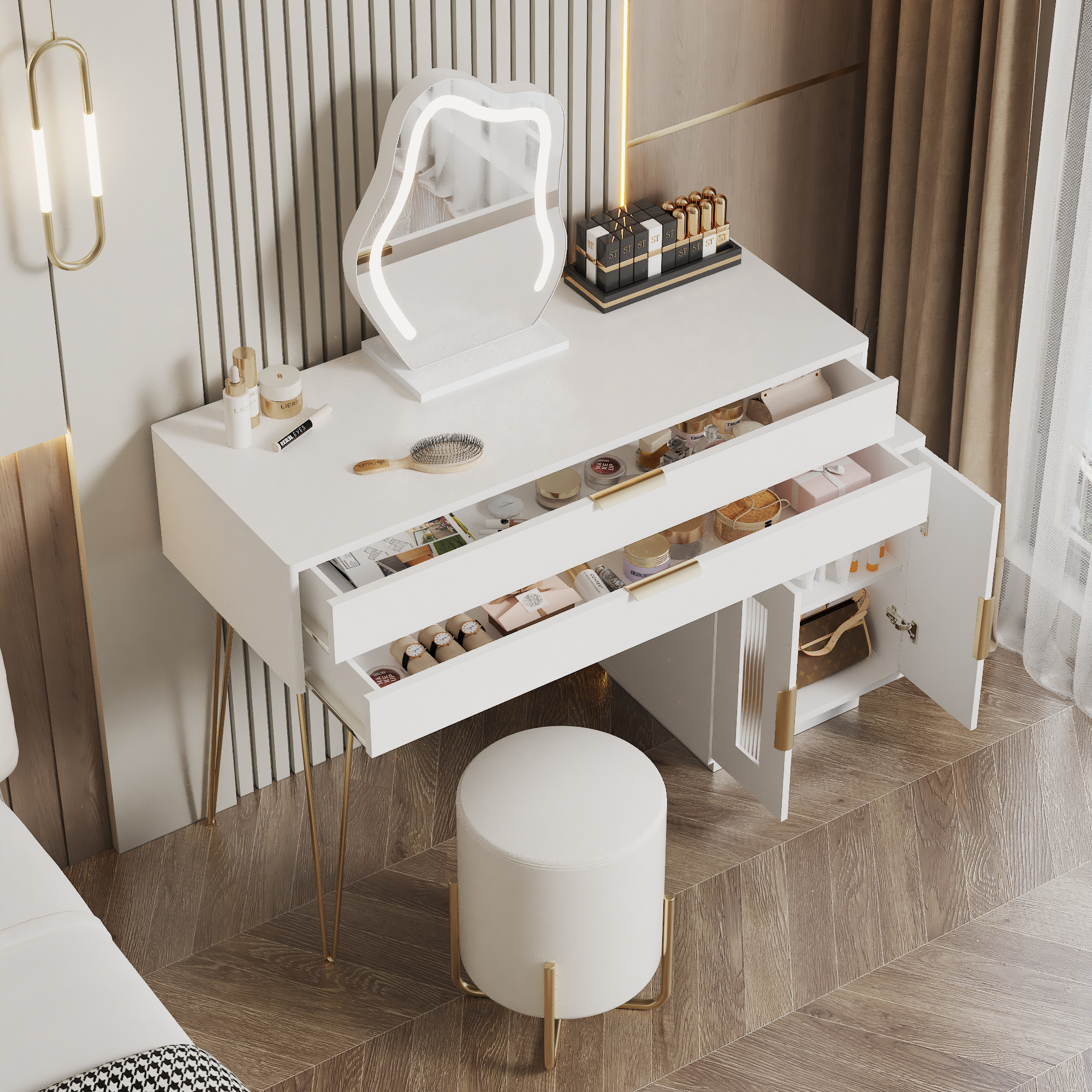 Détail du coiffeuse