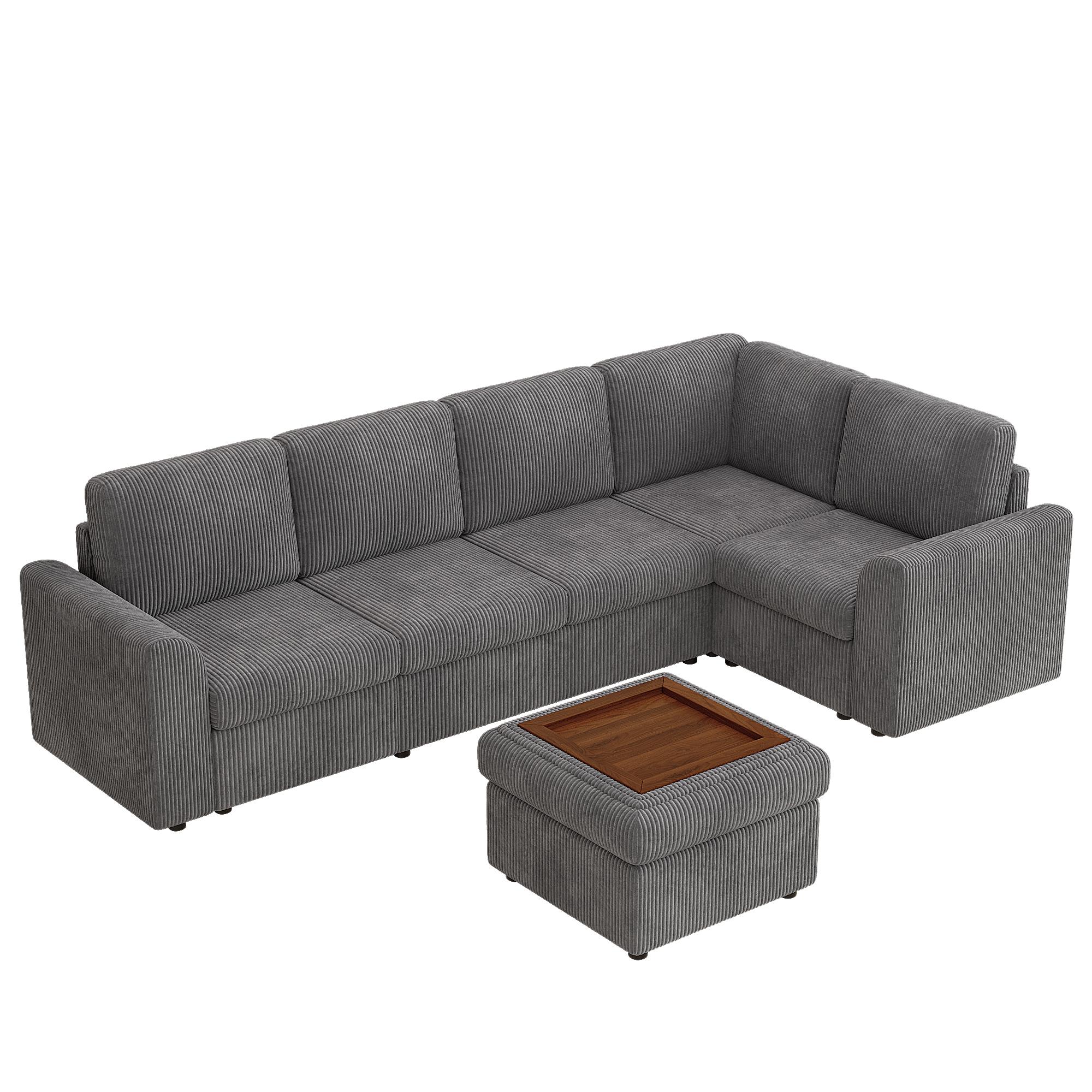 Design canapé angle moderne gris