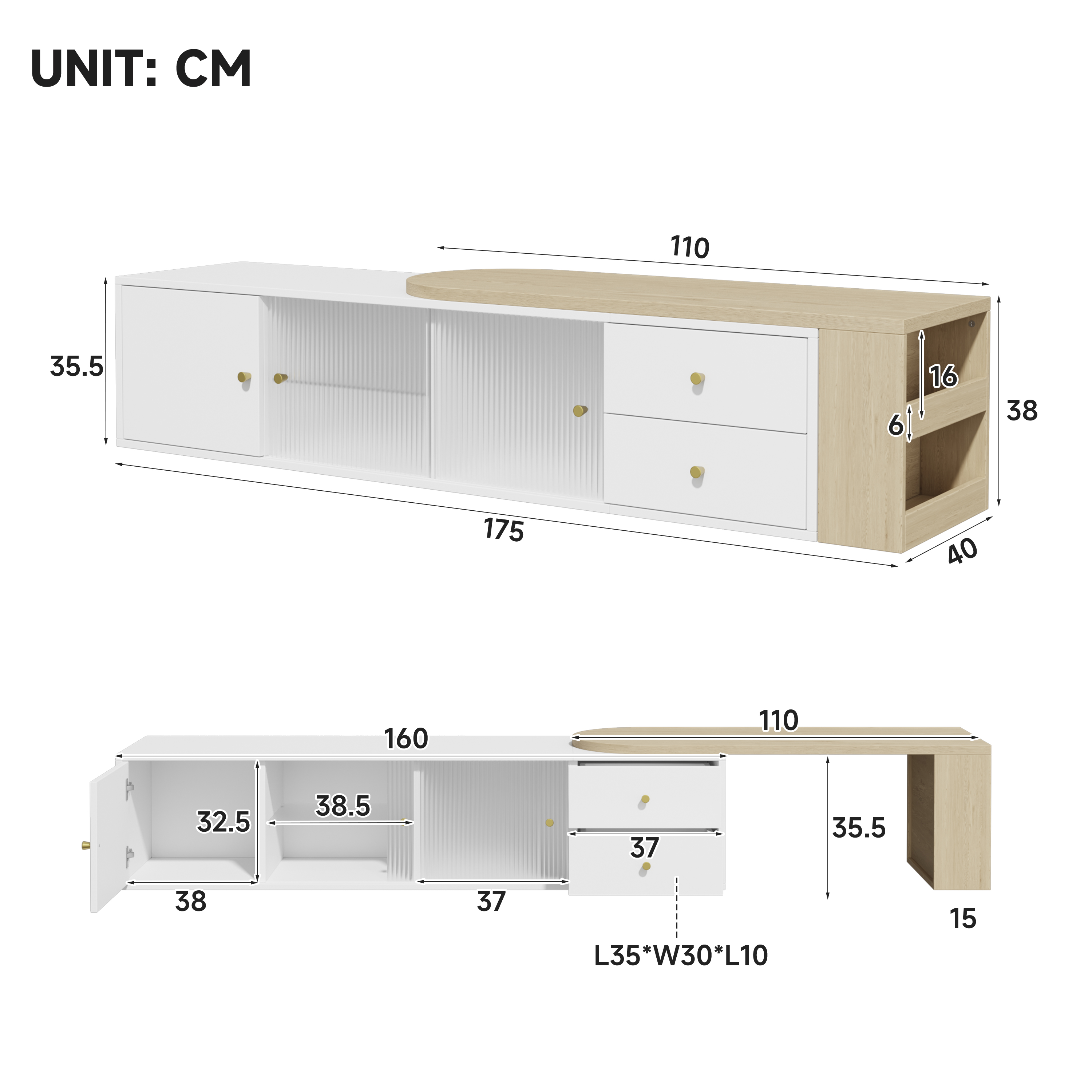 Dimensions du buffet