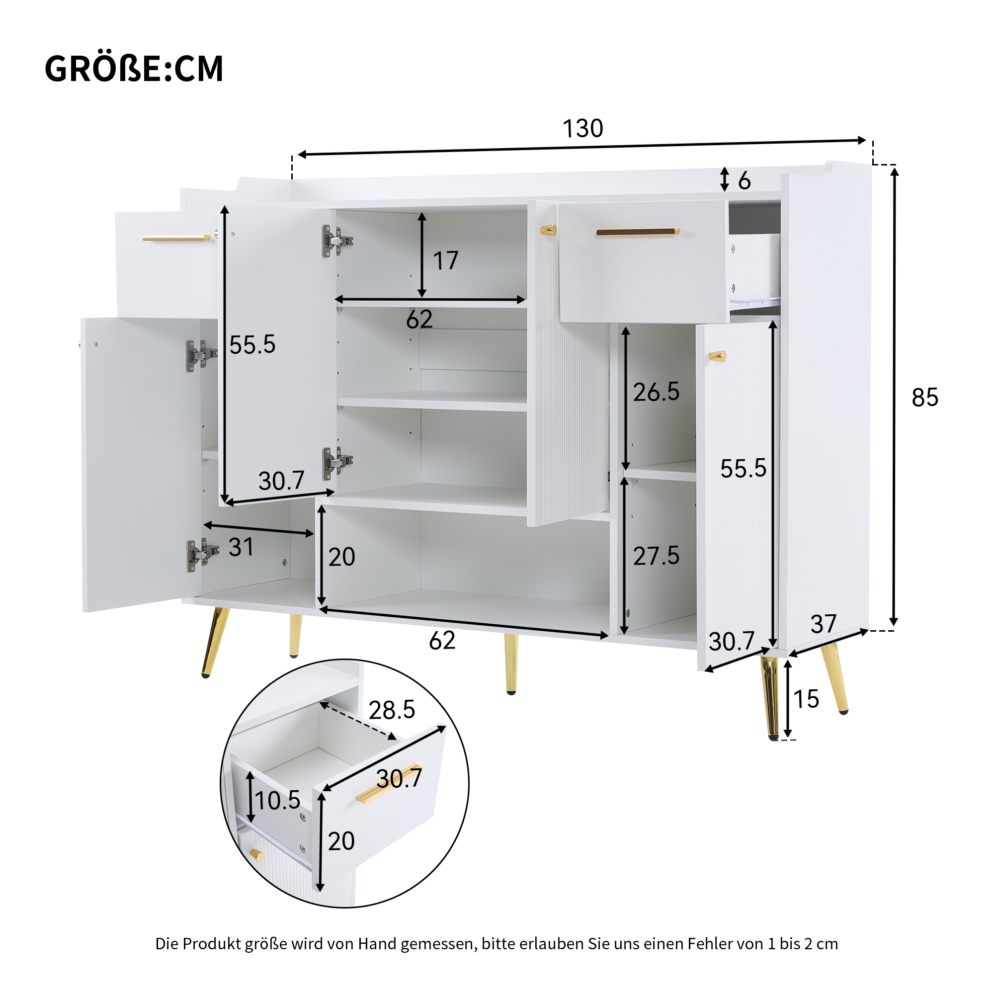 Dimensions du meuble à chaussures