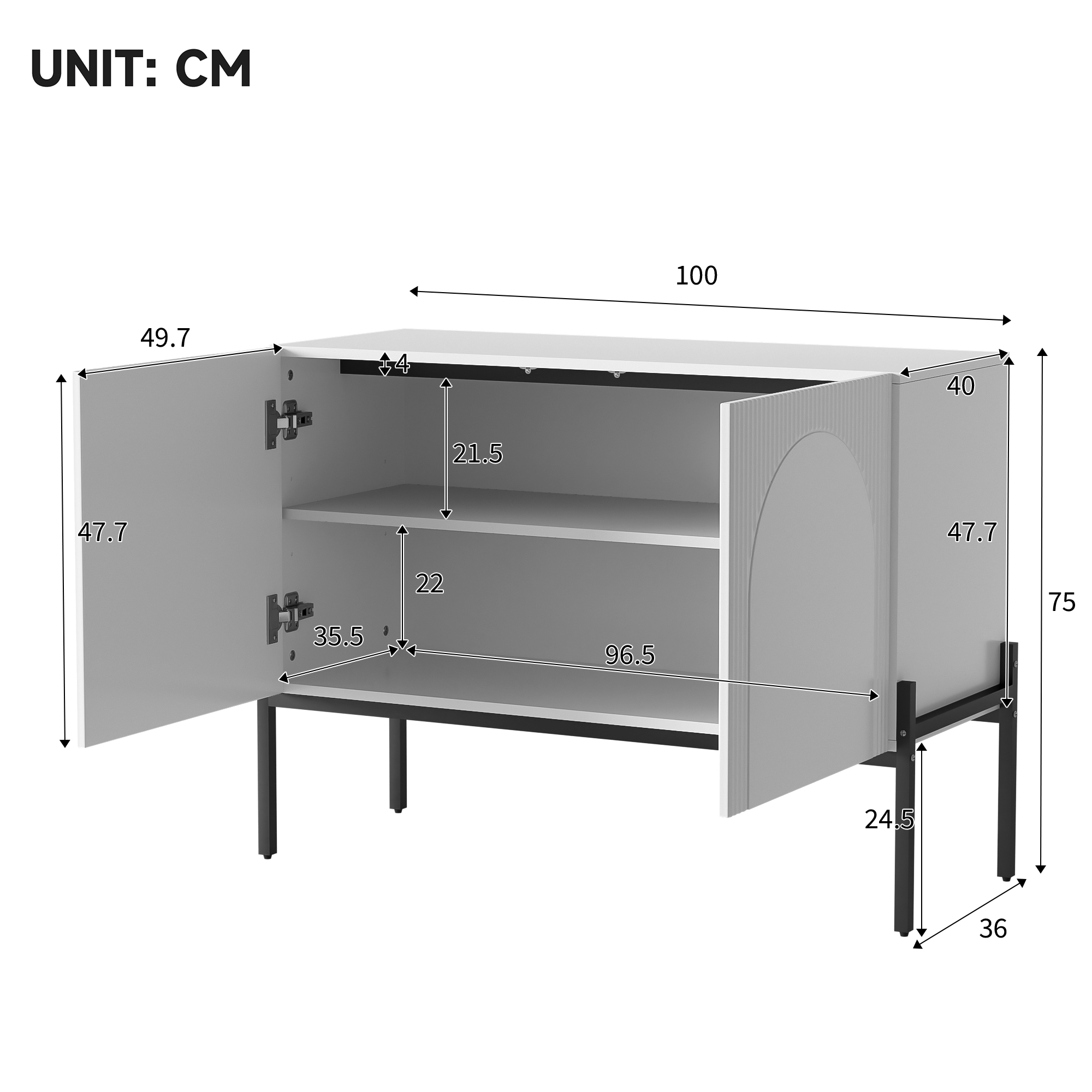 Dimensions du buffet