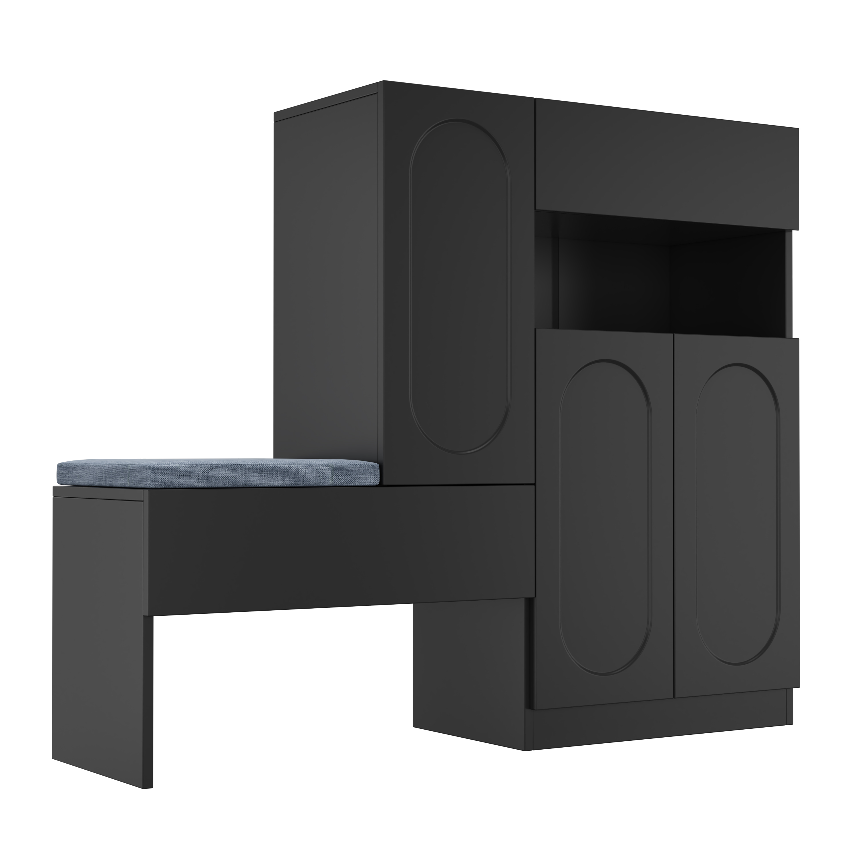 Armoire à chaussures 2-en-1 avec banc intégré, por - image 14