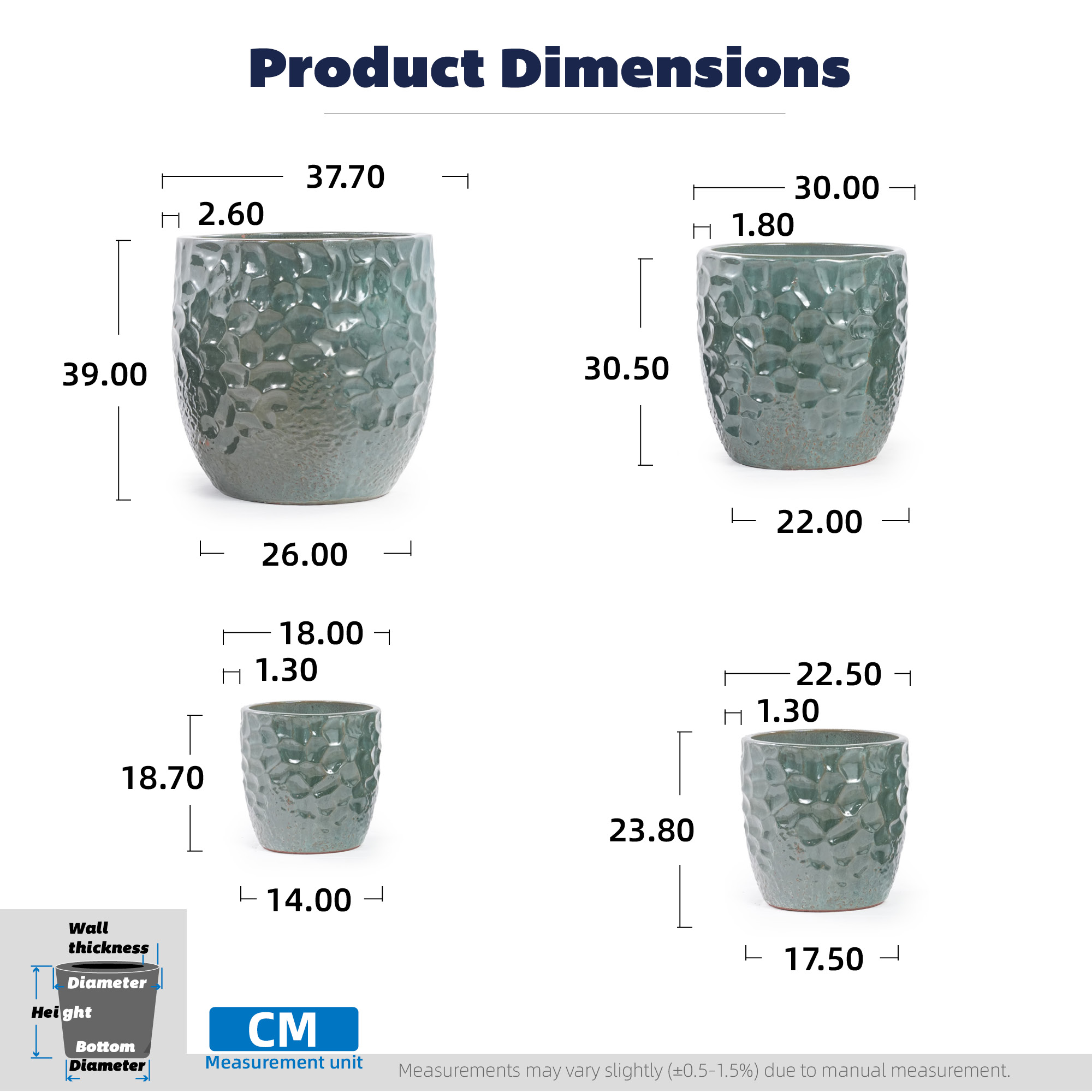 Dimensions du bureau