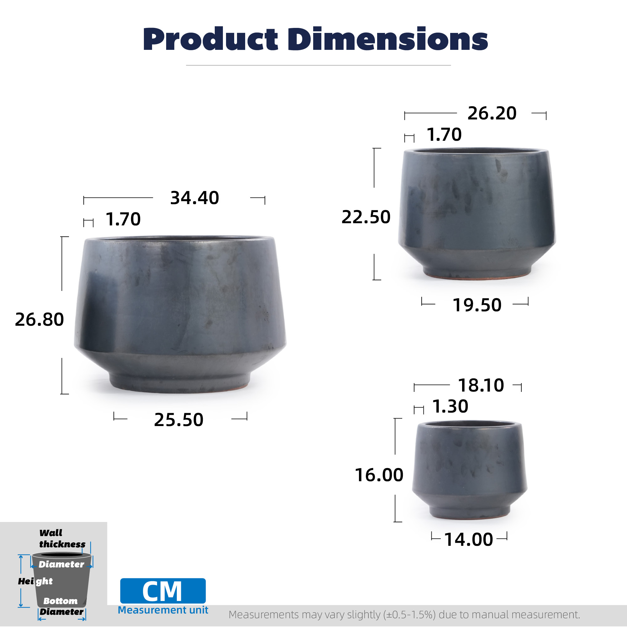 Dimensions du bac à plantes