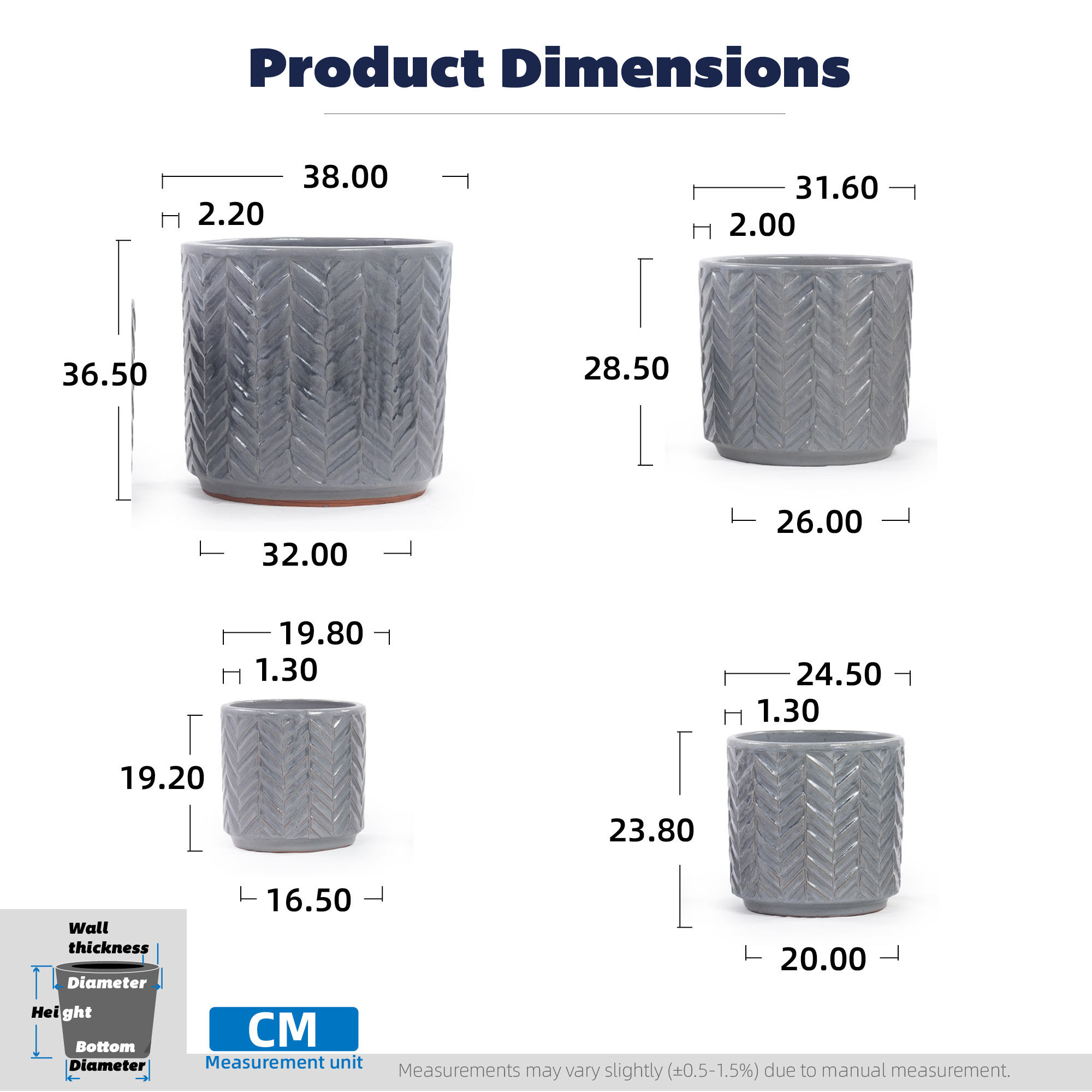 Dimensions du bureau