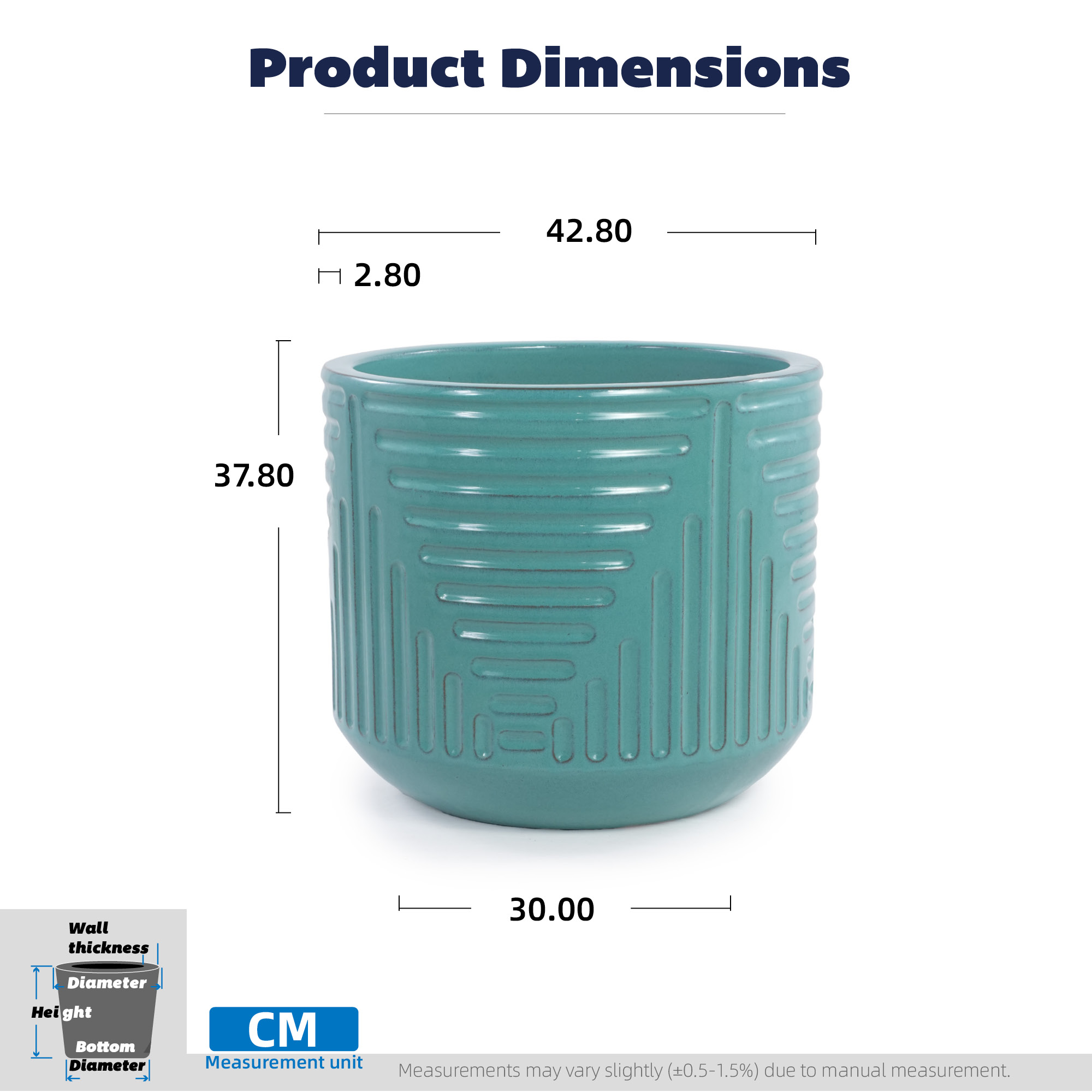 Dimensions du bac à plantes