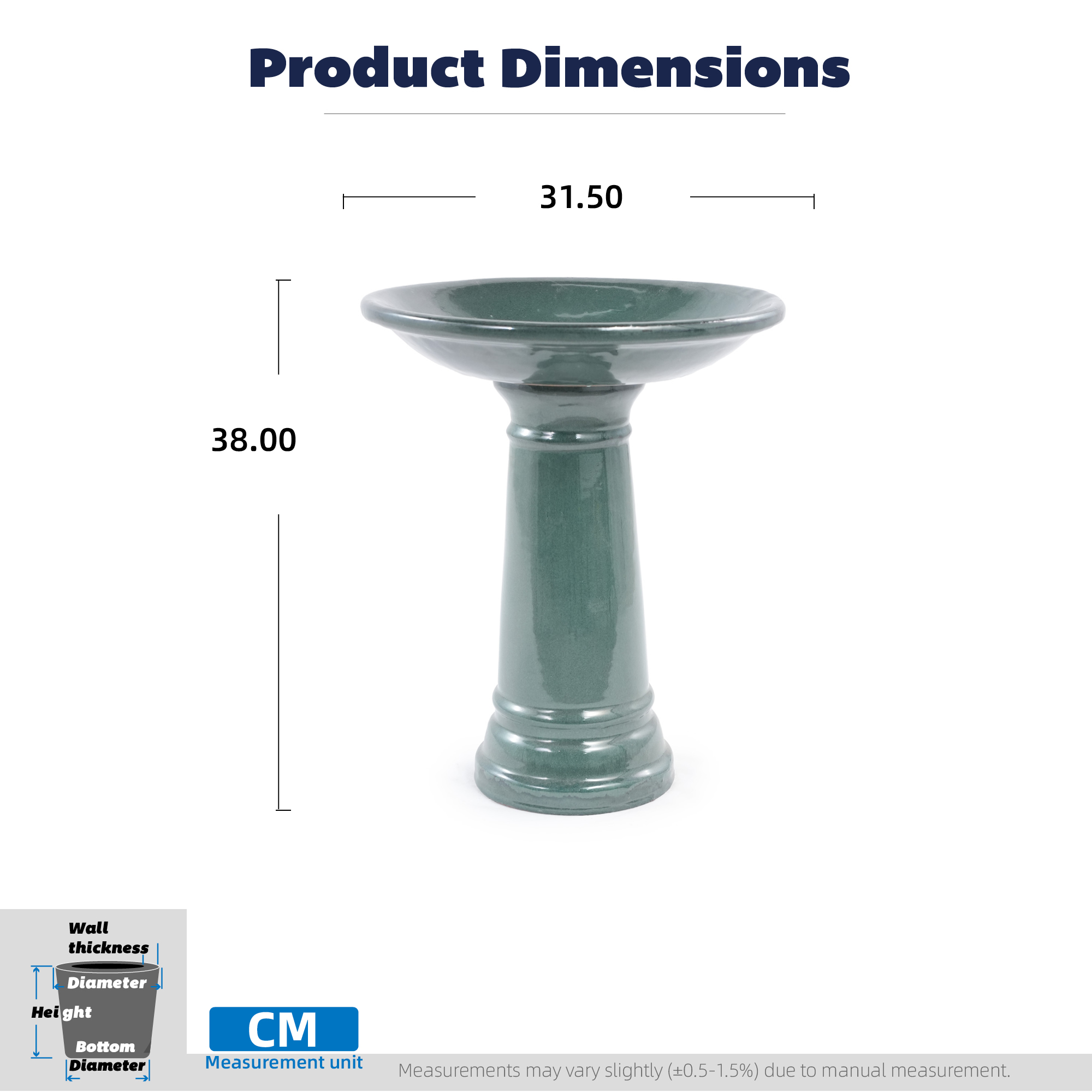 Dimensions du bac à plantes