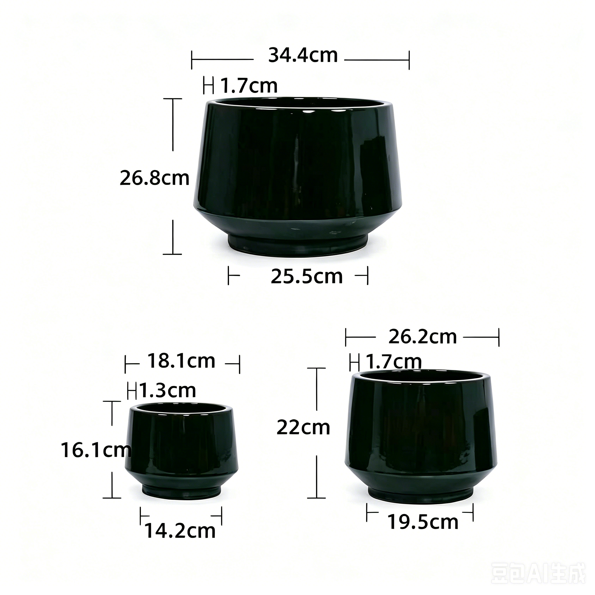 Trou de drainage intégré, bon développement racine pour fleurs‑aromates‑petites plantes vertes