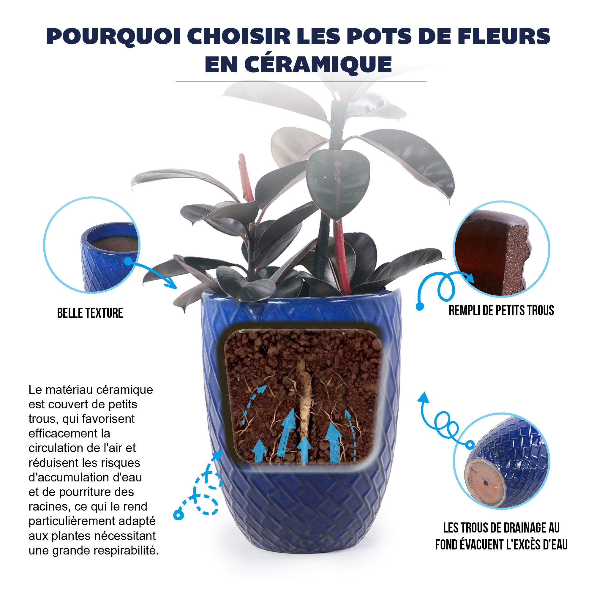 Pièce unique : variations naturelles dues à la fabrication et cuisson artisanale