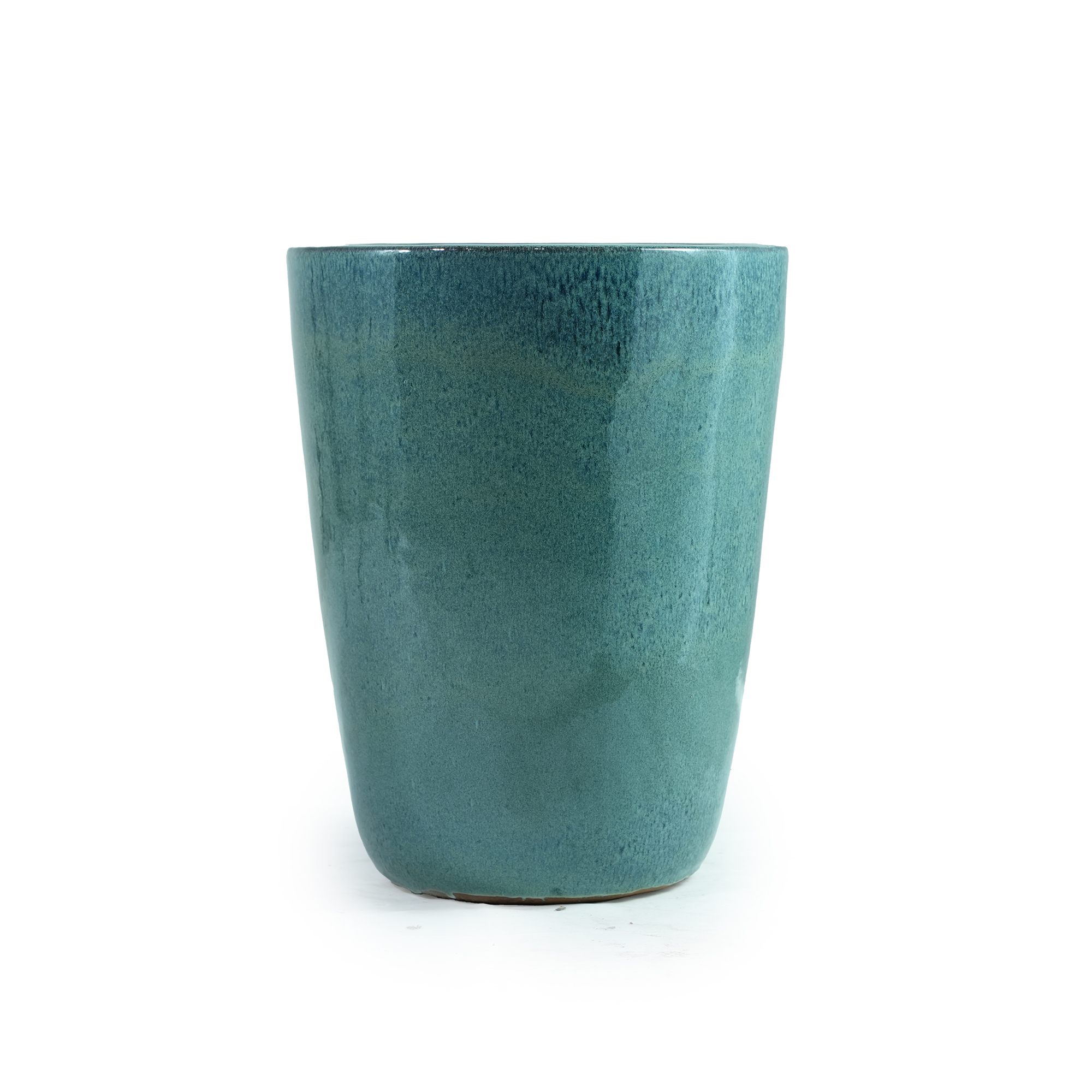 Grand pot céramique Ø38,5 cm H49,5 cm dégradé turquoise vue générale