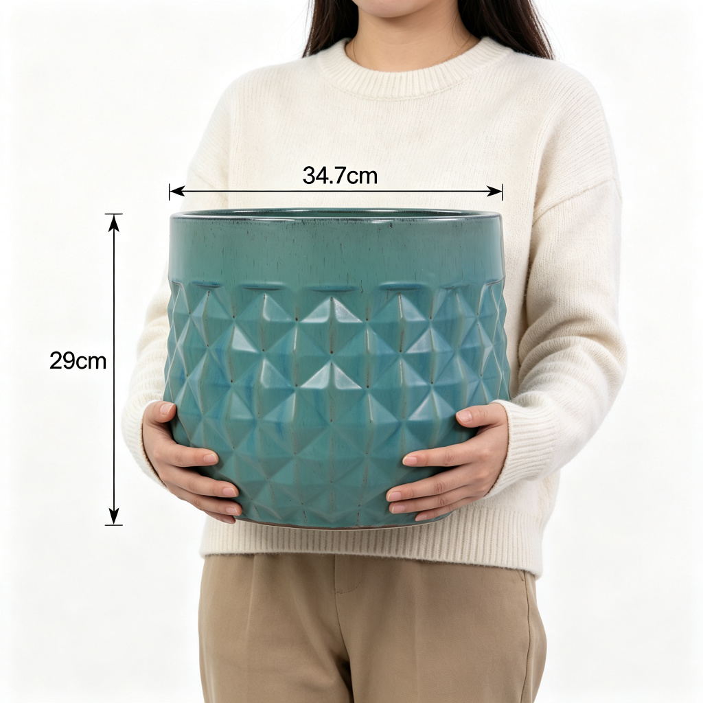 Trois tailles Ø36 cm / Ø29,5 cm / Ø21,5 cm pour succulentes‑cactus‑herbes aromatiques