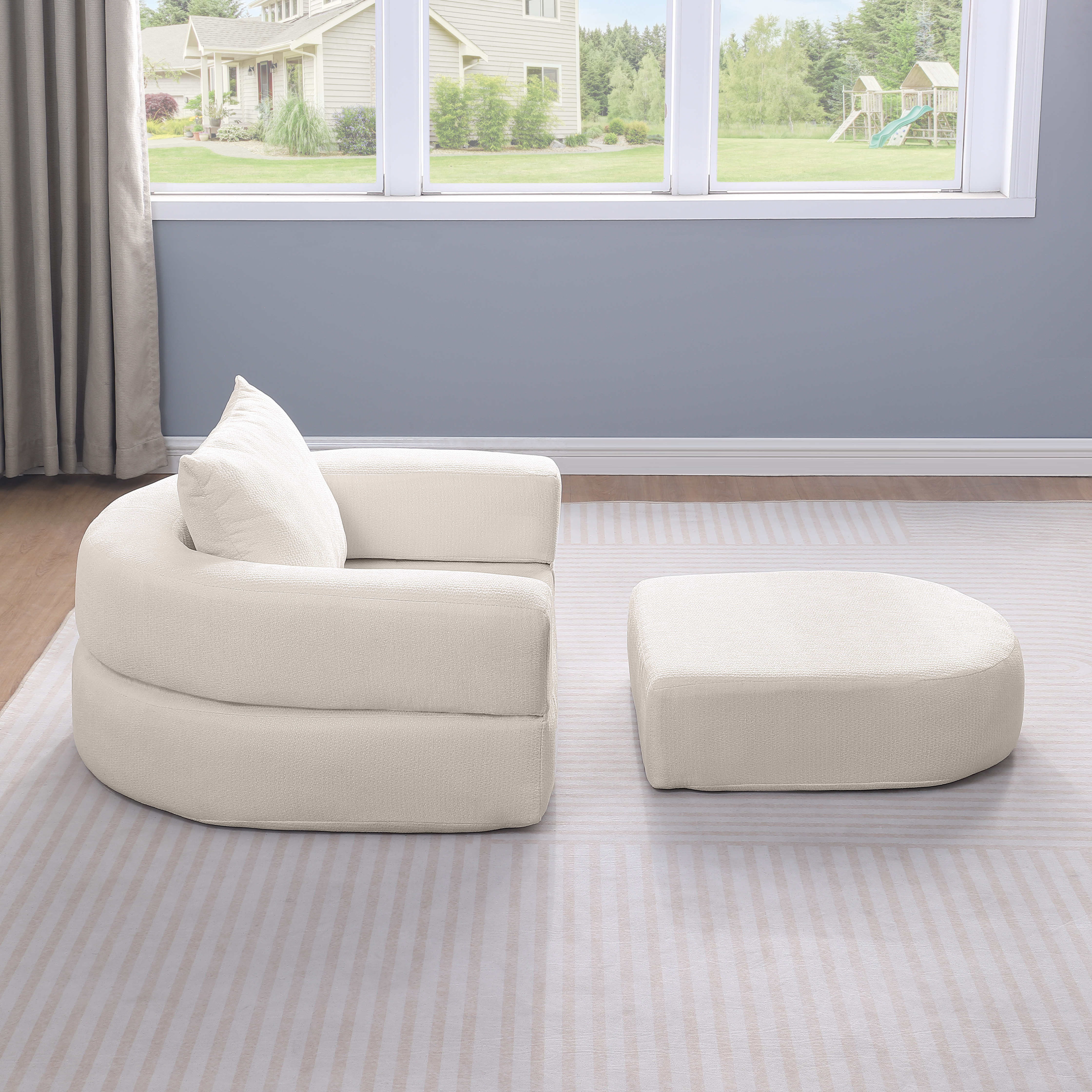 Détail du fauteuil convertible