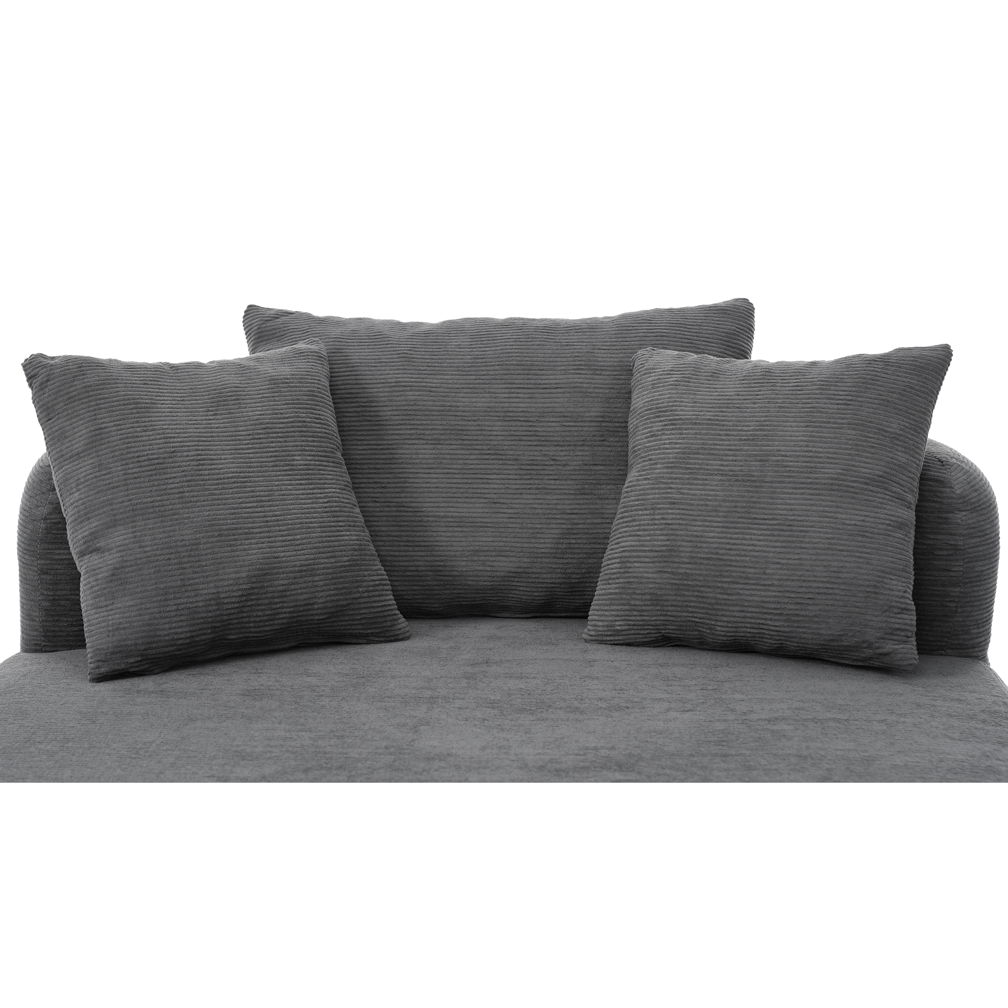 Komprimierter ovaler Relaxsessel aus Cordstoff, mo